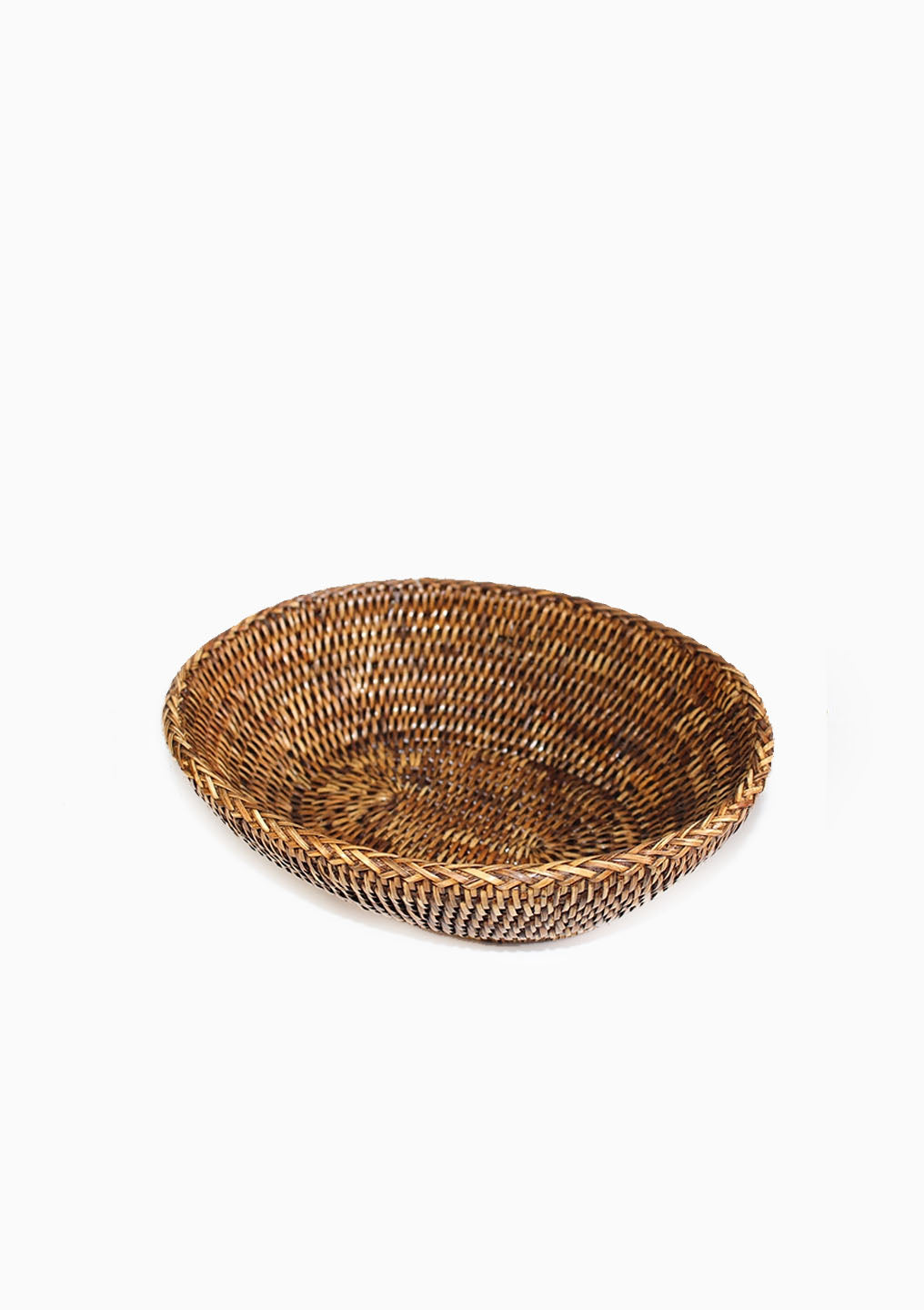Rattan Oval Bowl | Brown