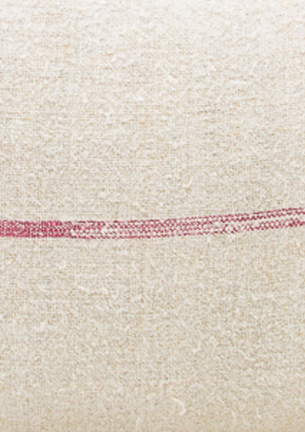 Red Single Stripe Grain Sack Cushion | 18" x 36"