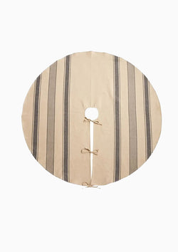 Rustic Banded Christmas Tree Skirt | Navy