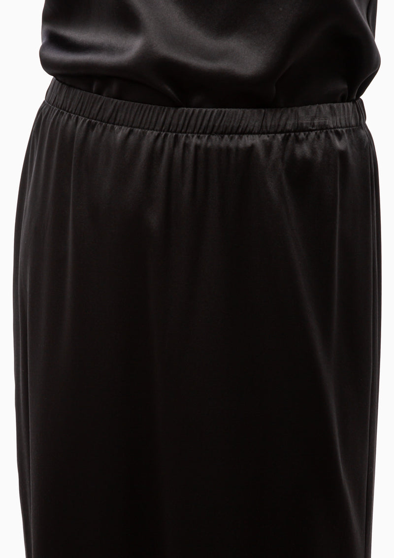 Hedy Low Rise Silk Skirt | Black