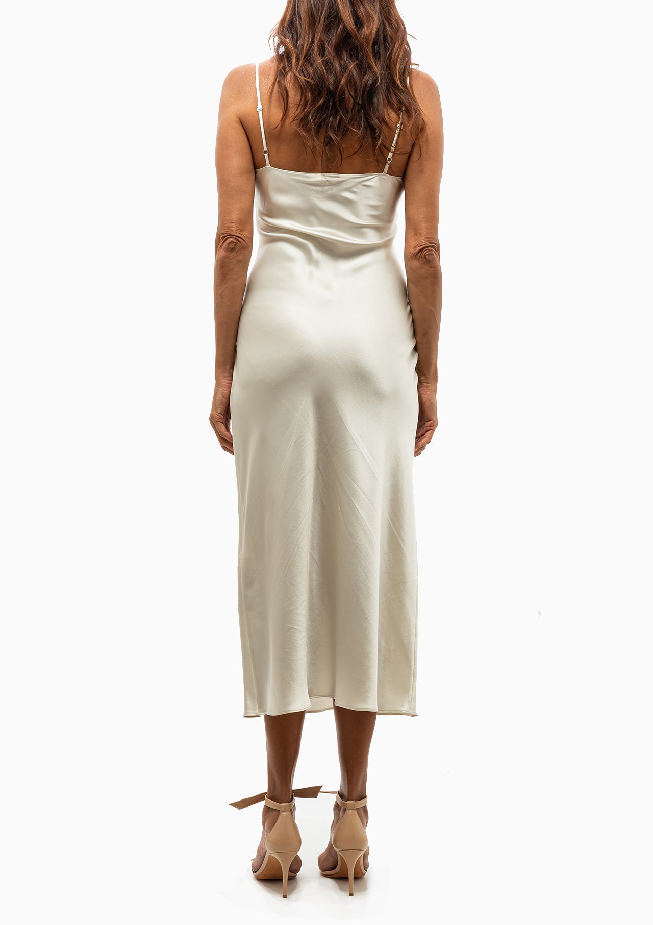 Taylor Midi Slip Dress | Gardenia