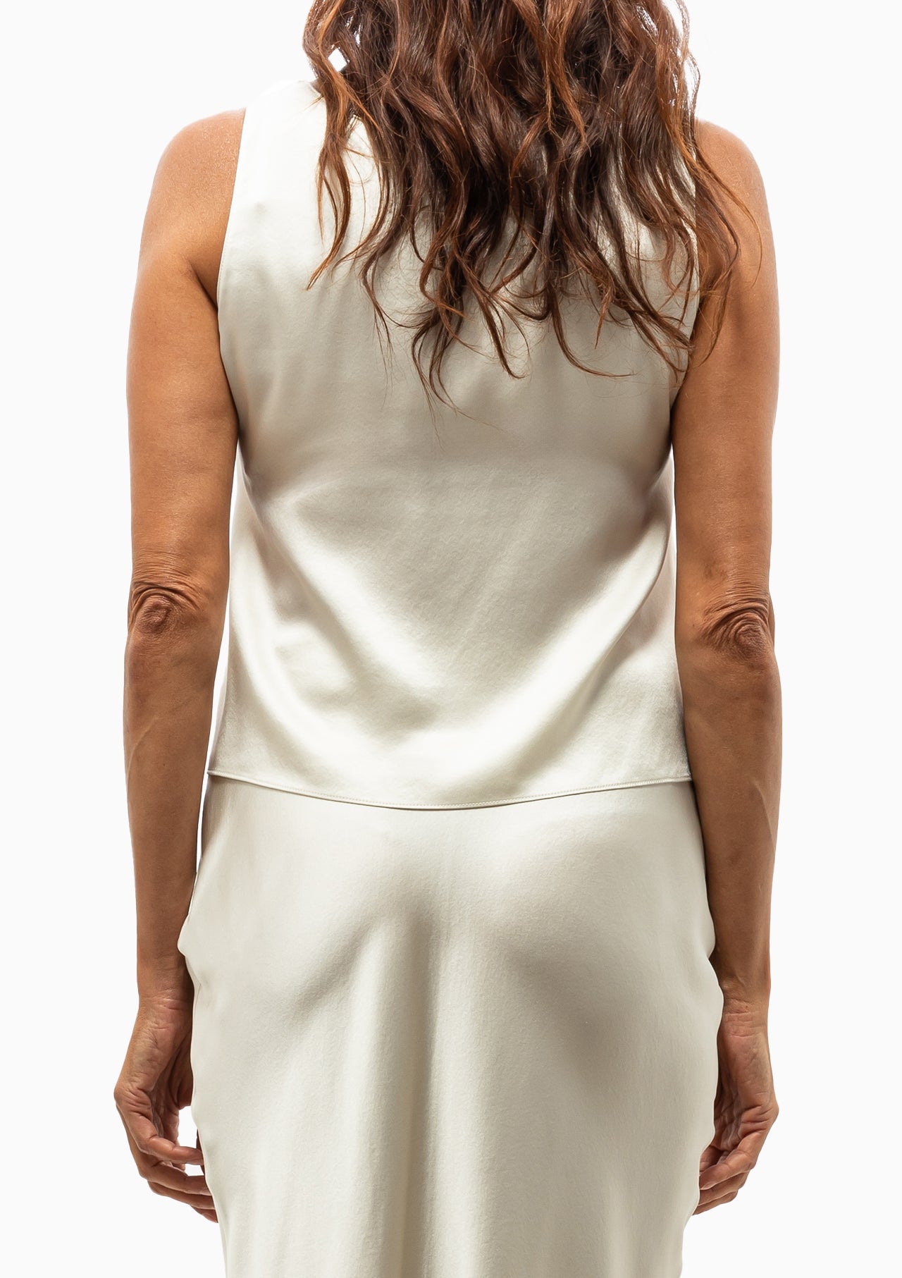 Fynn Silk Tank | Gardenia