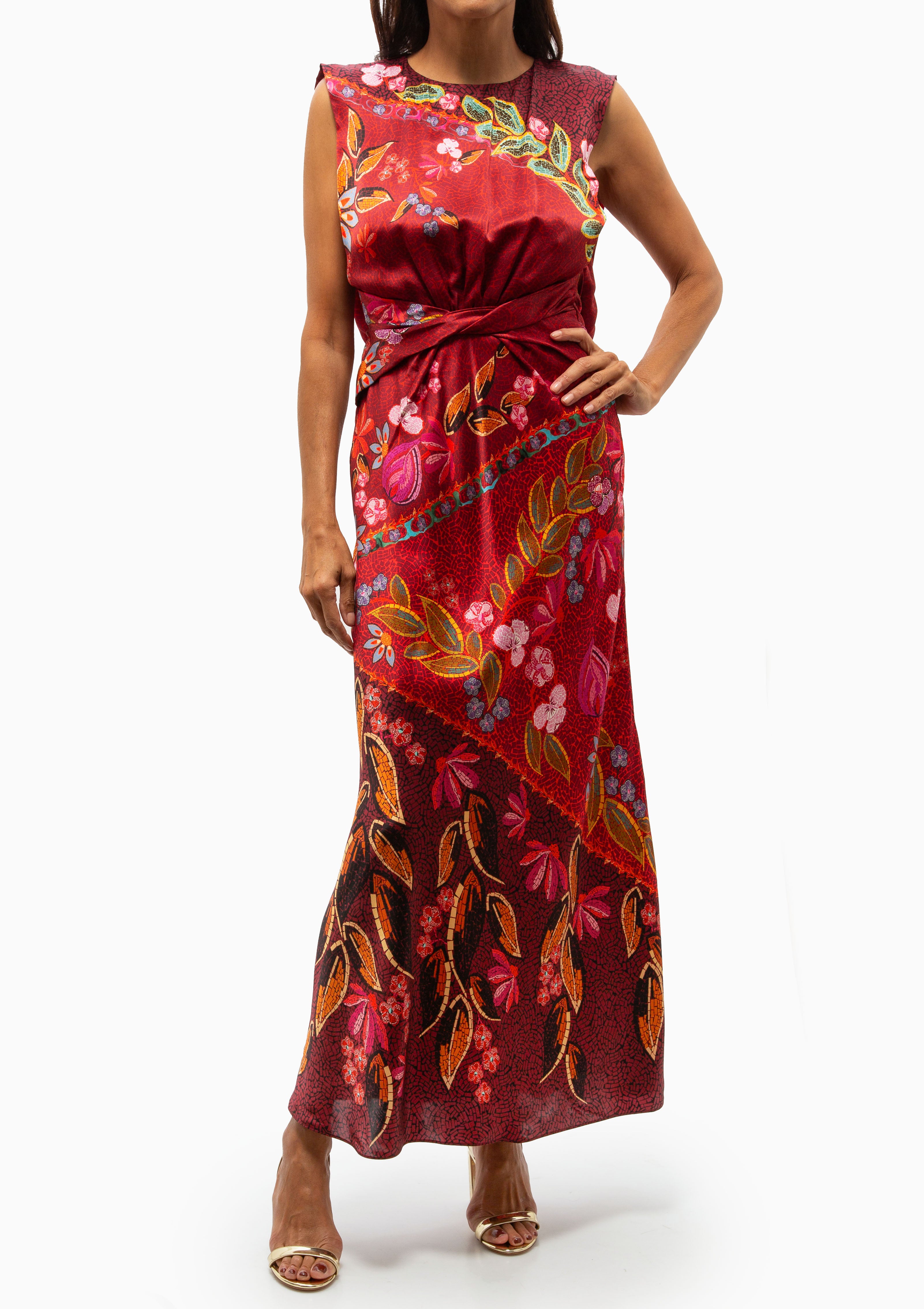 Gwen Dress | Garnet Terrazzo