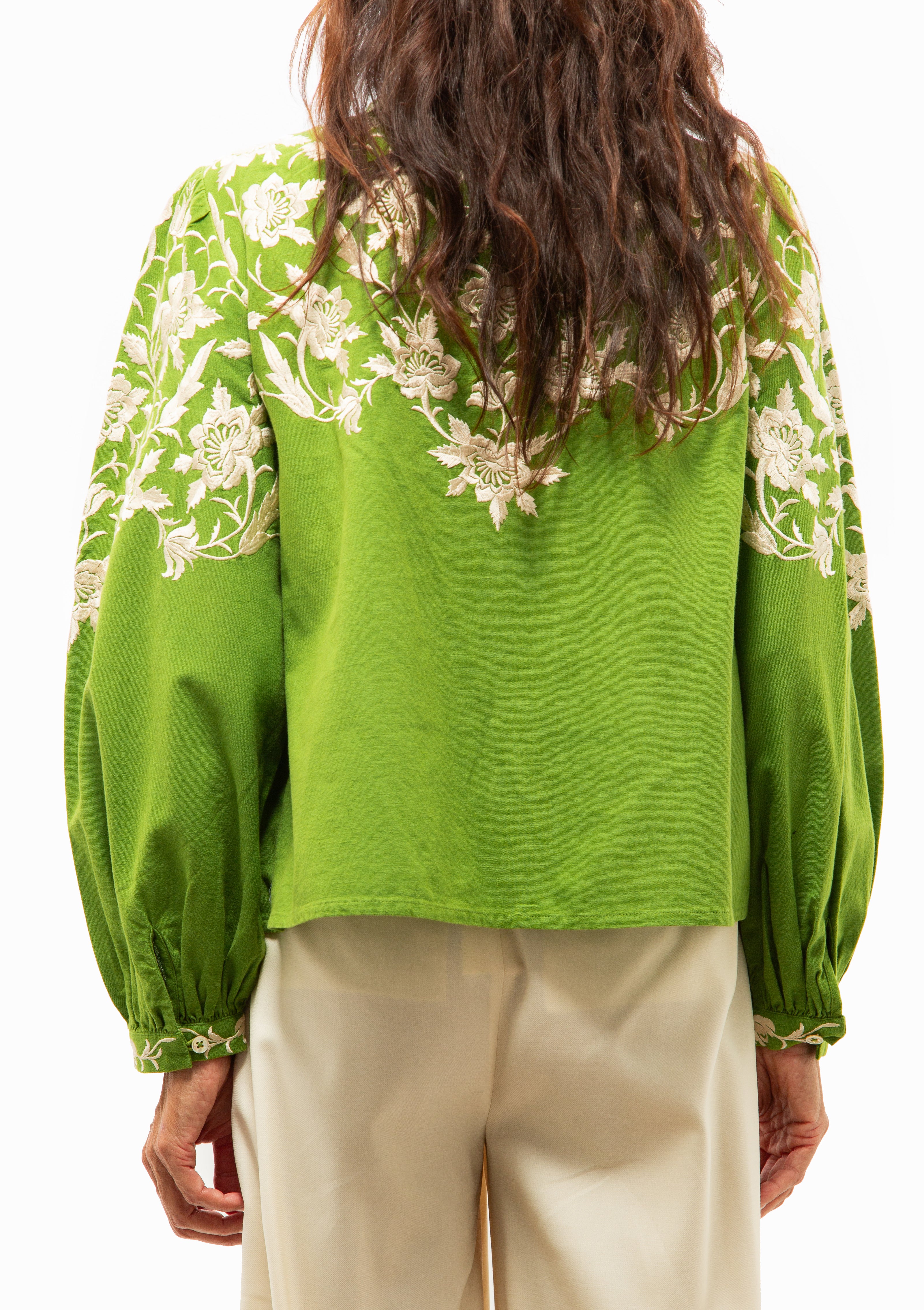 Alina Lace Shirt | Green