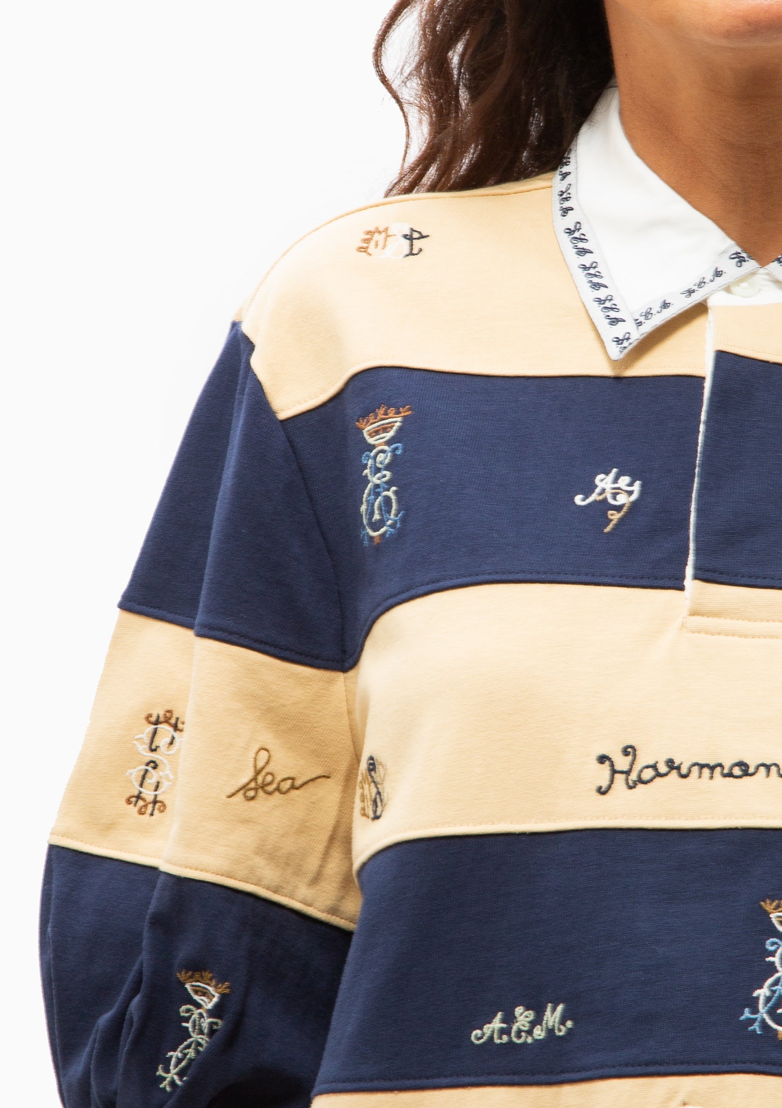 Juliet Embroidered Rugby Top | Multi