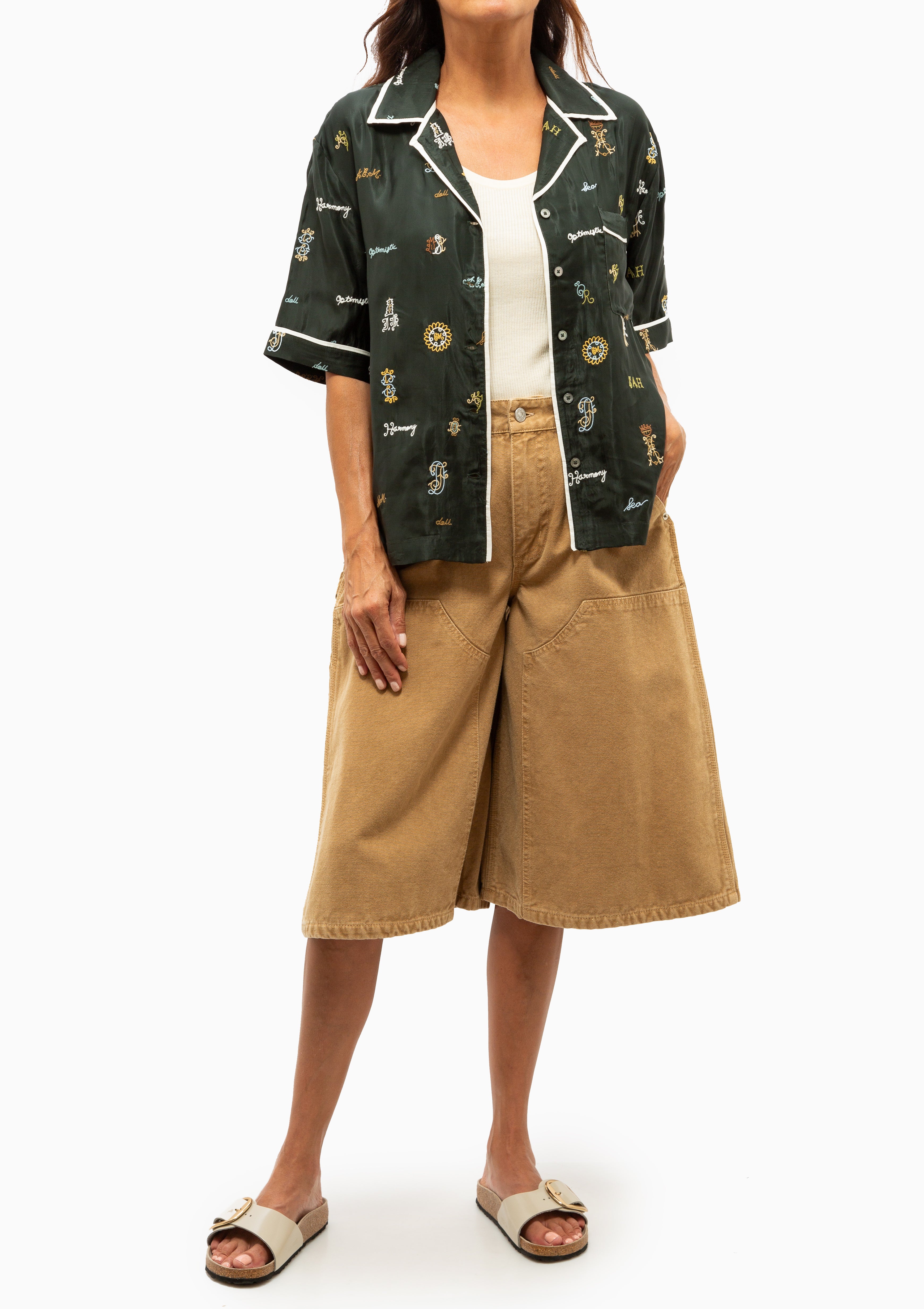 Juliet Embroidered Top | Green
