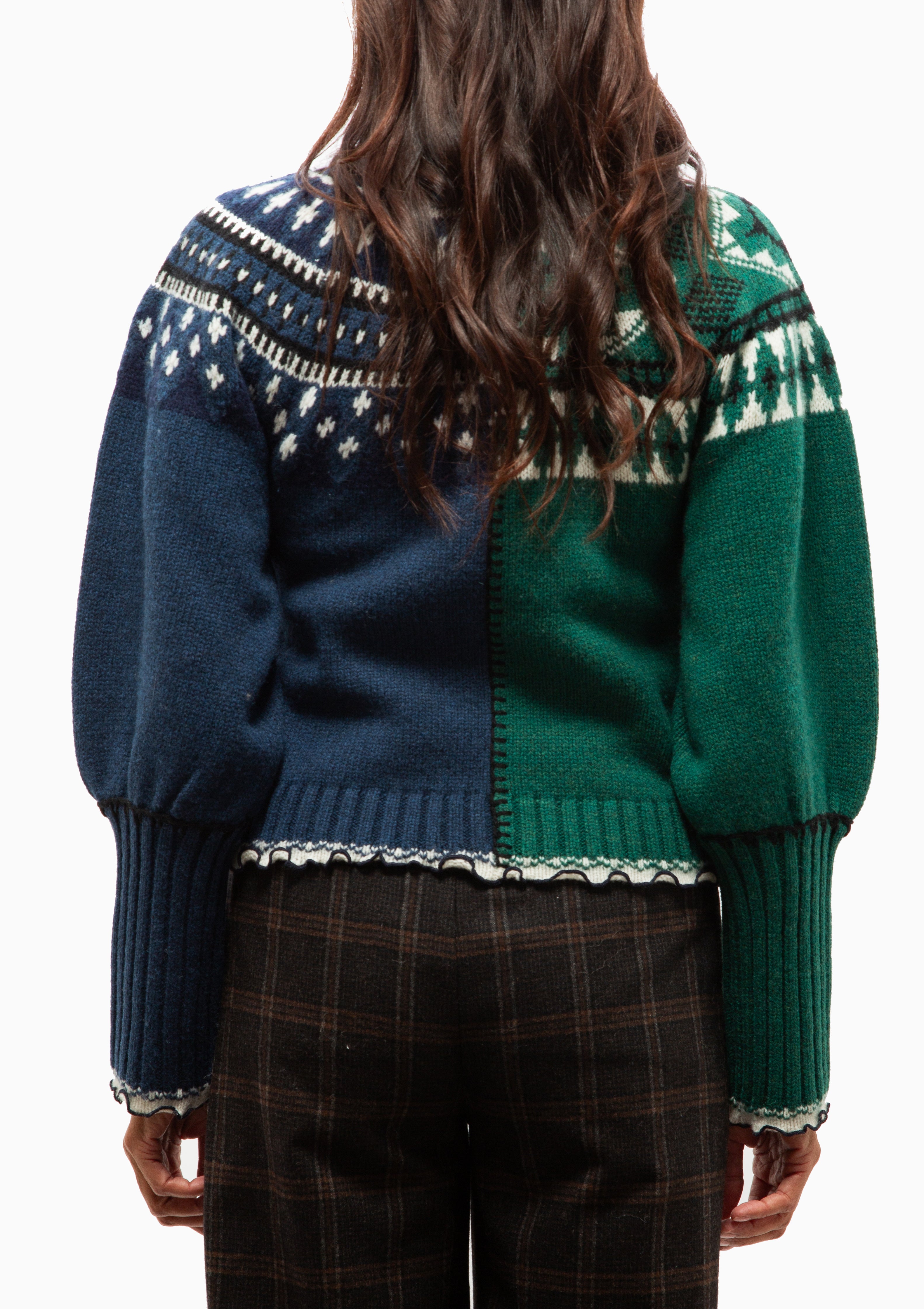 Linea Fair Isle Zip Front Cardigan | Multi