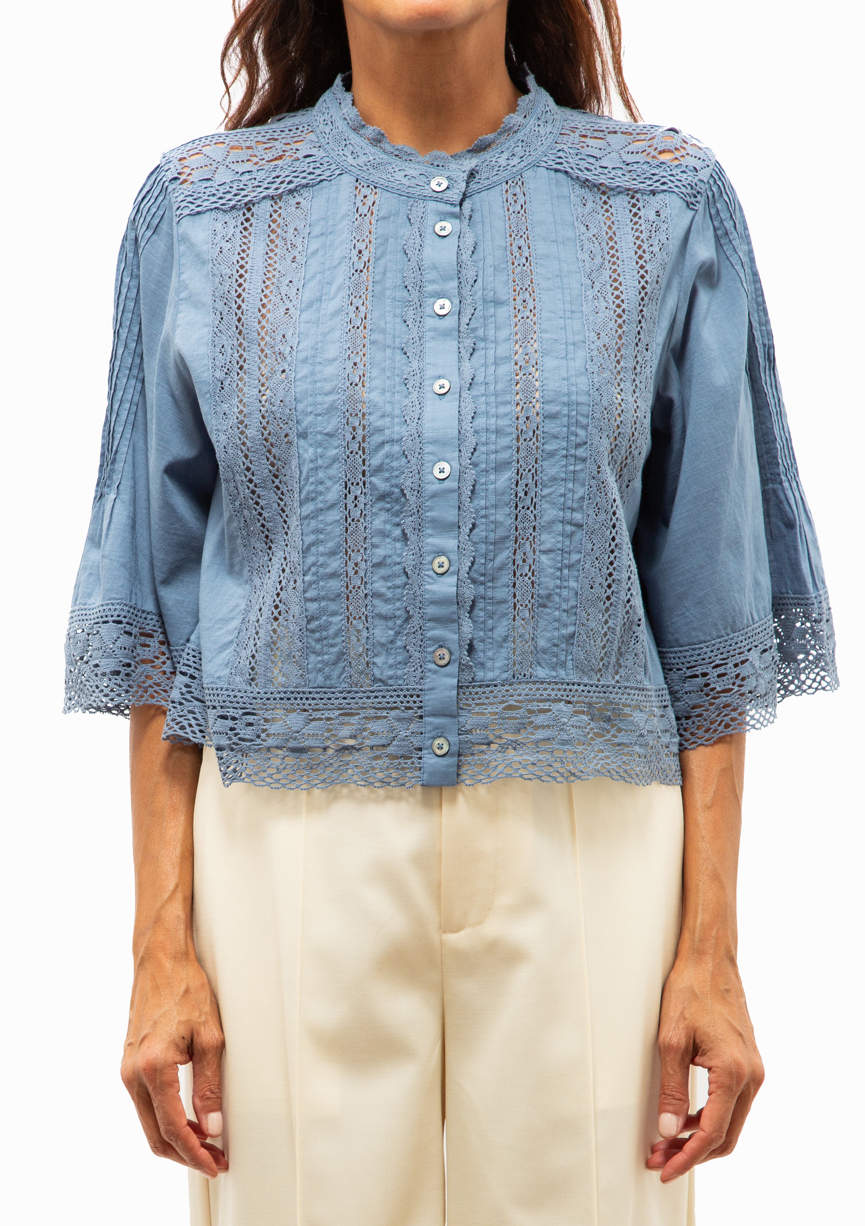 Pippa Solid Top | Blue