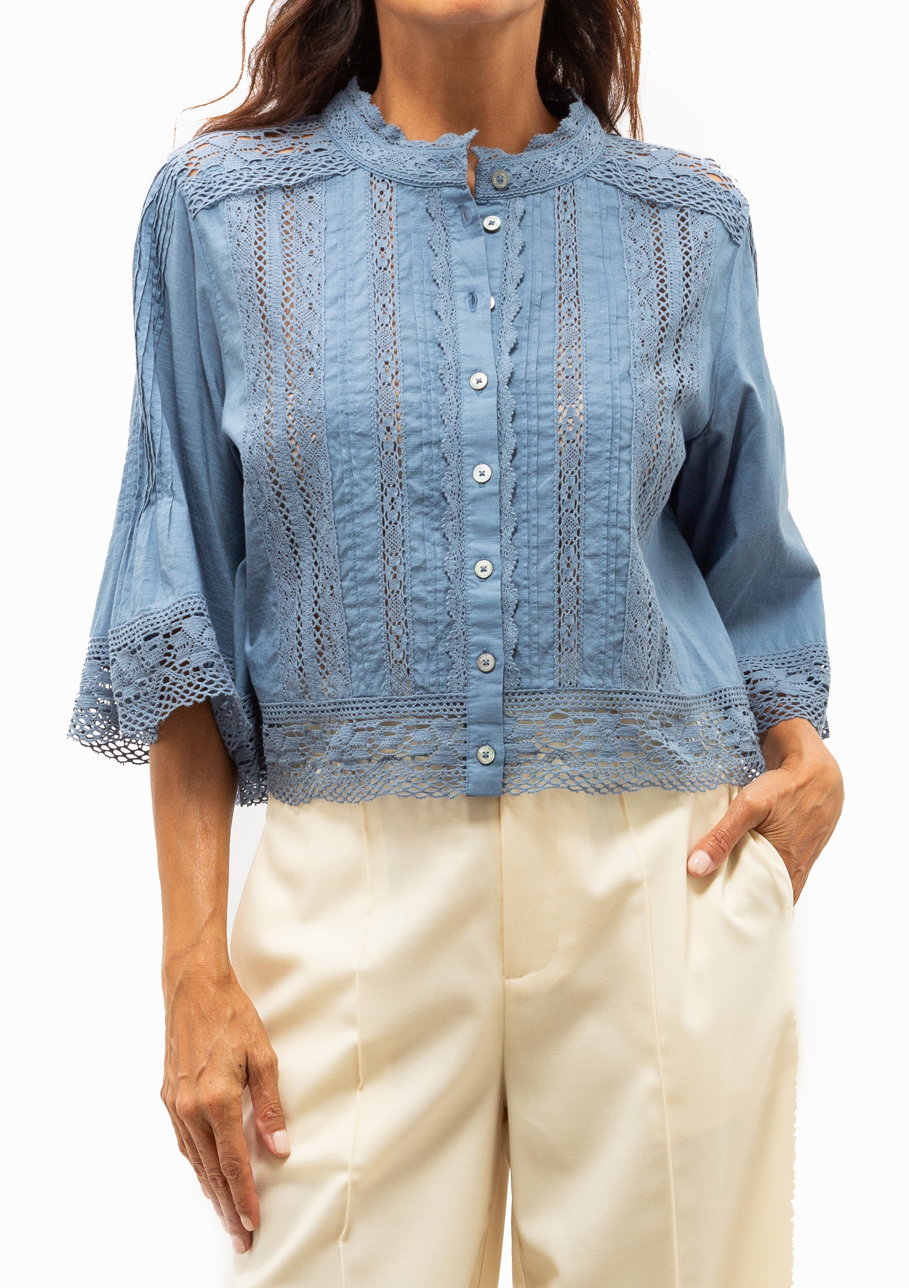 Pippa Solid Top | Blue