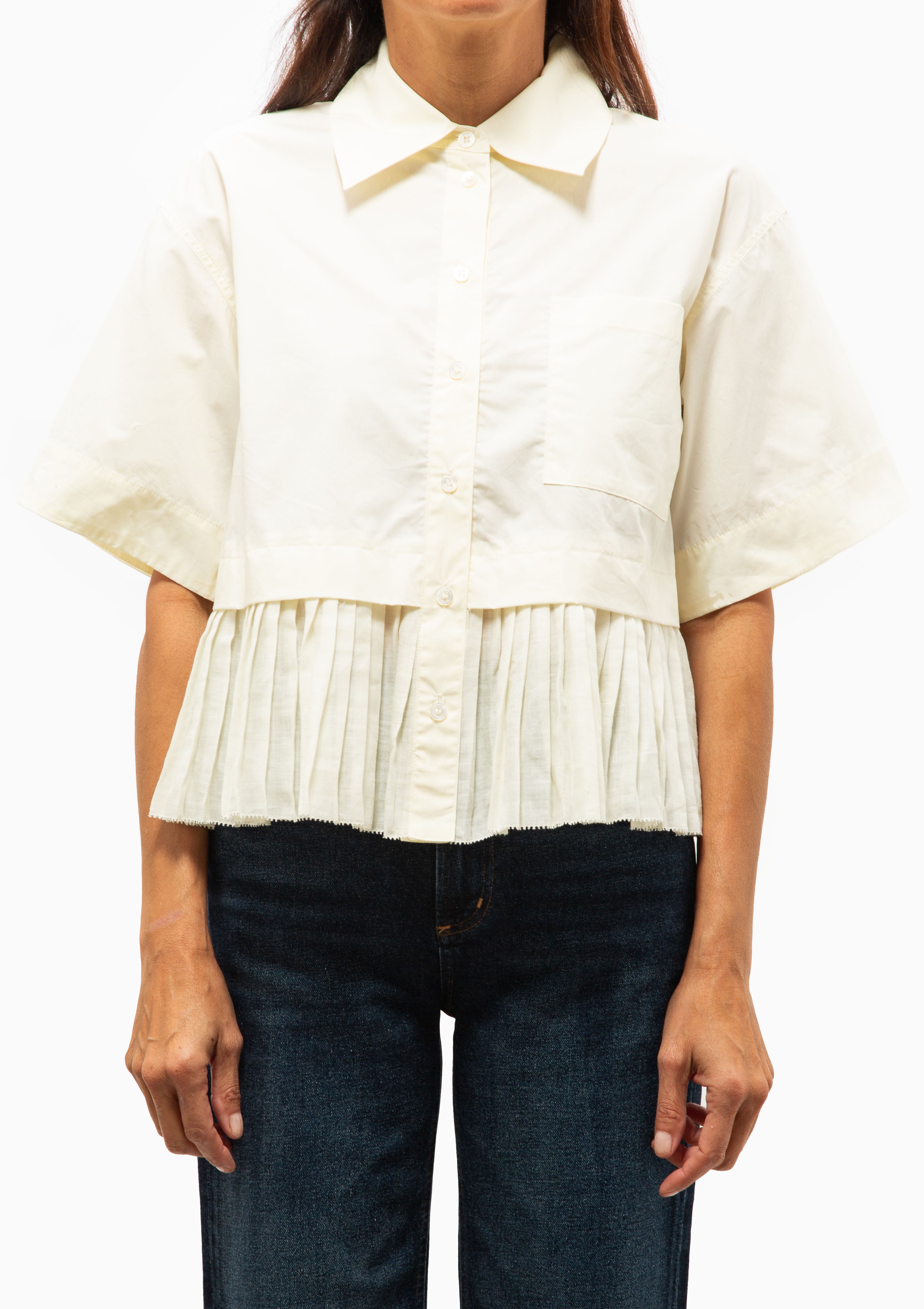 Solene Short Sleeve Shirt | Cream