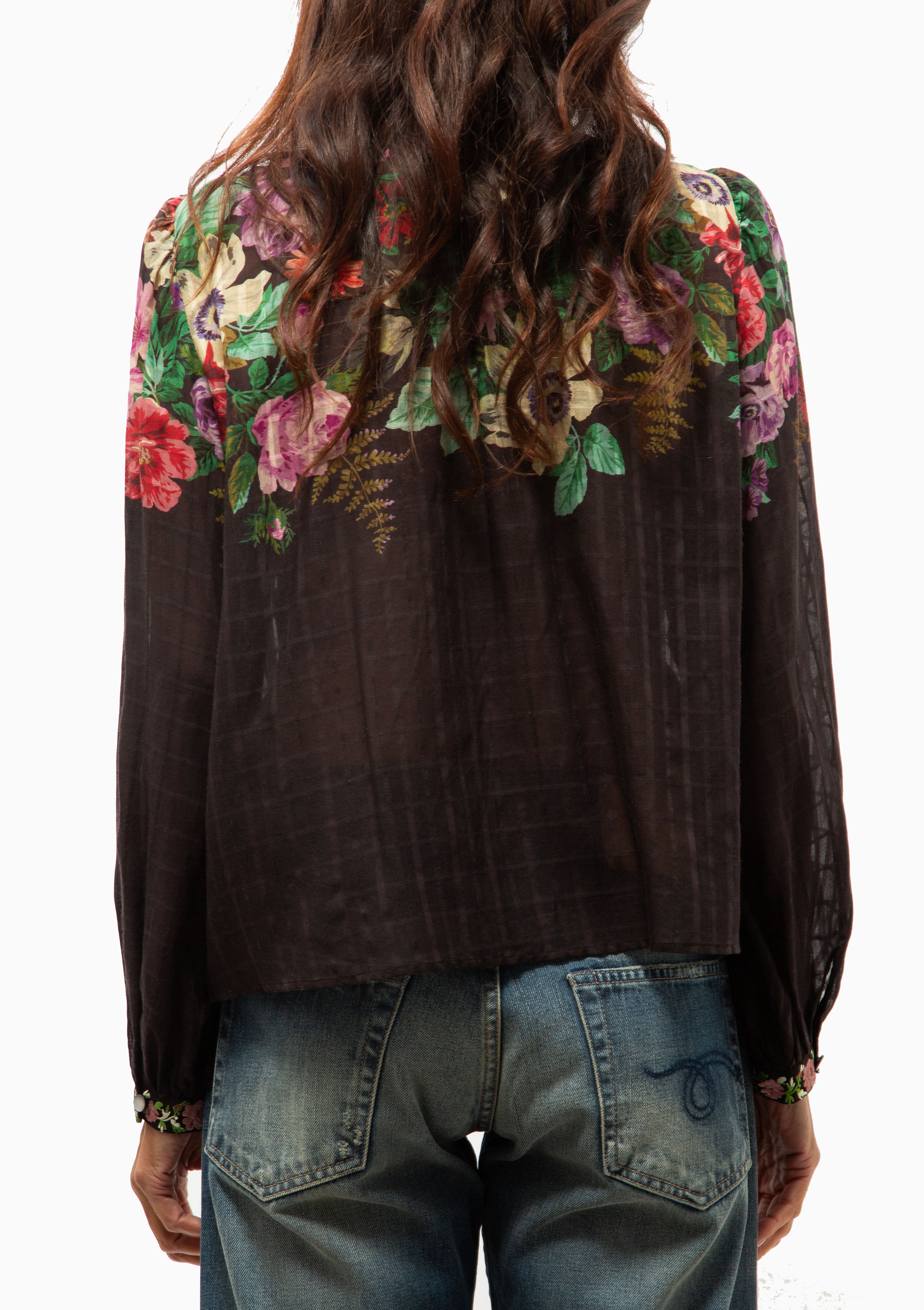 Viktoria Print Long Sleeve Top | Multi