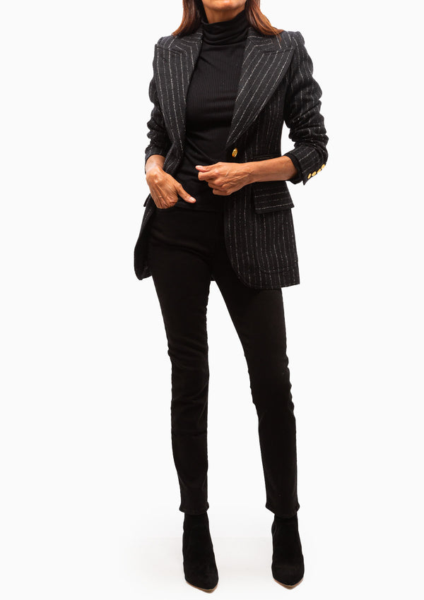 Birkin Blazer | Black Pinstripe