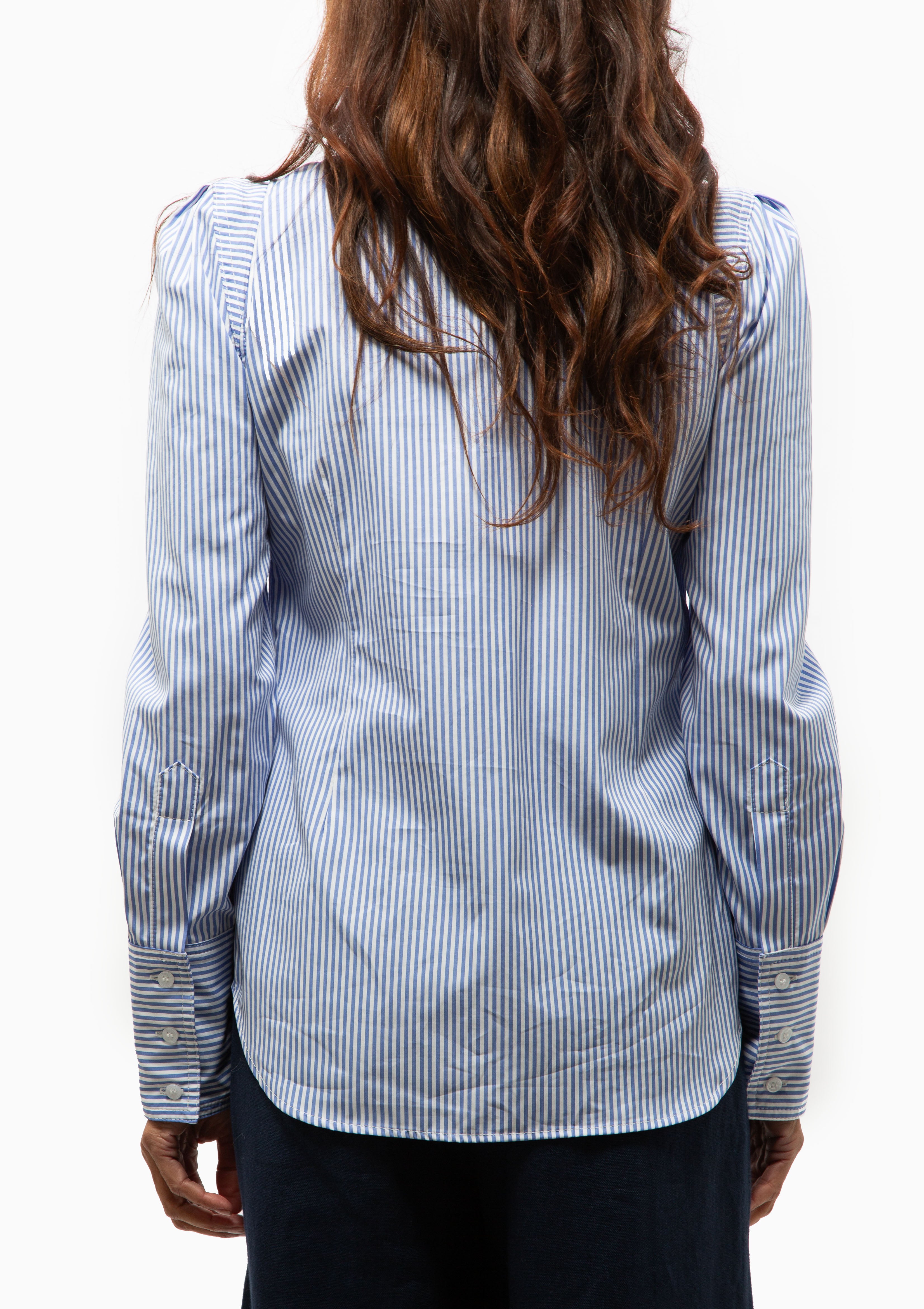 Box Pleat Shirt | Blue Oxford
