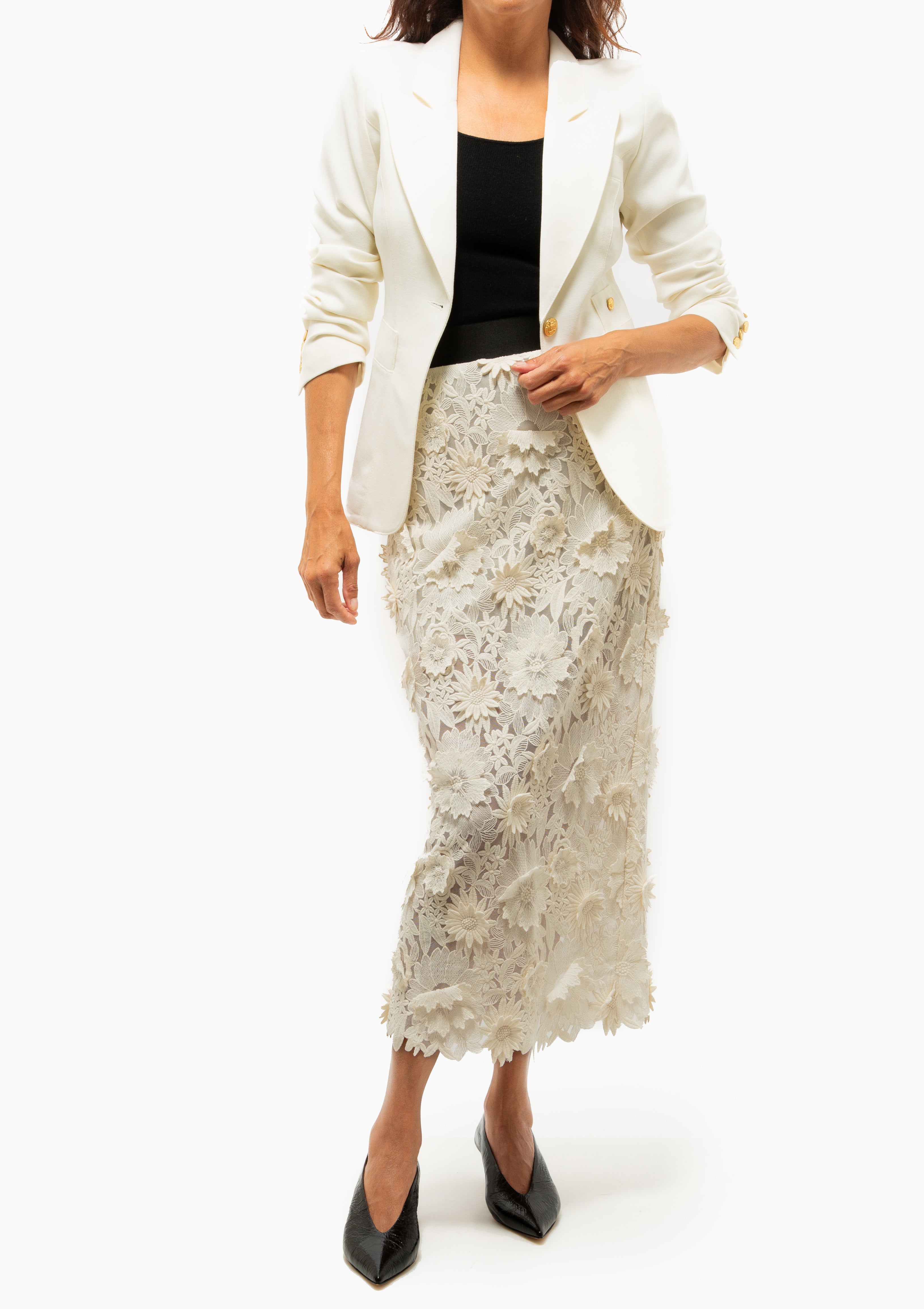 Classic Duchess Blazer | Ivory