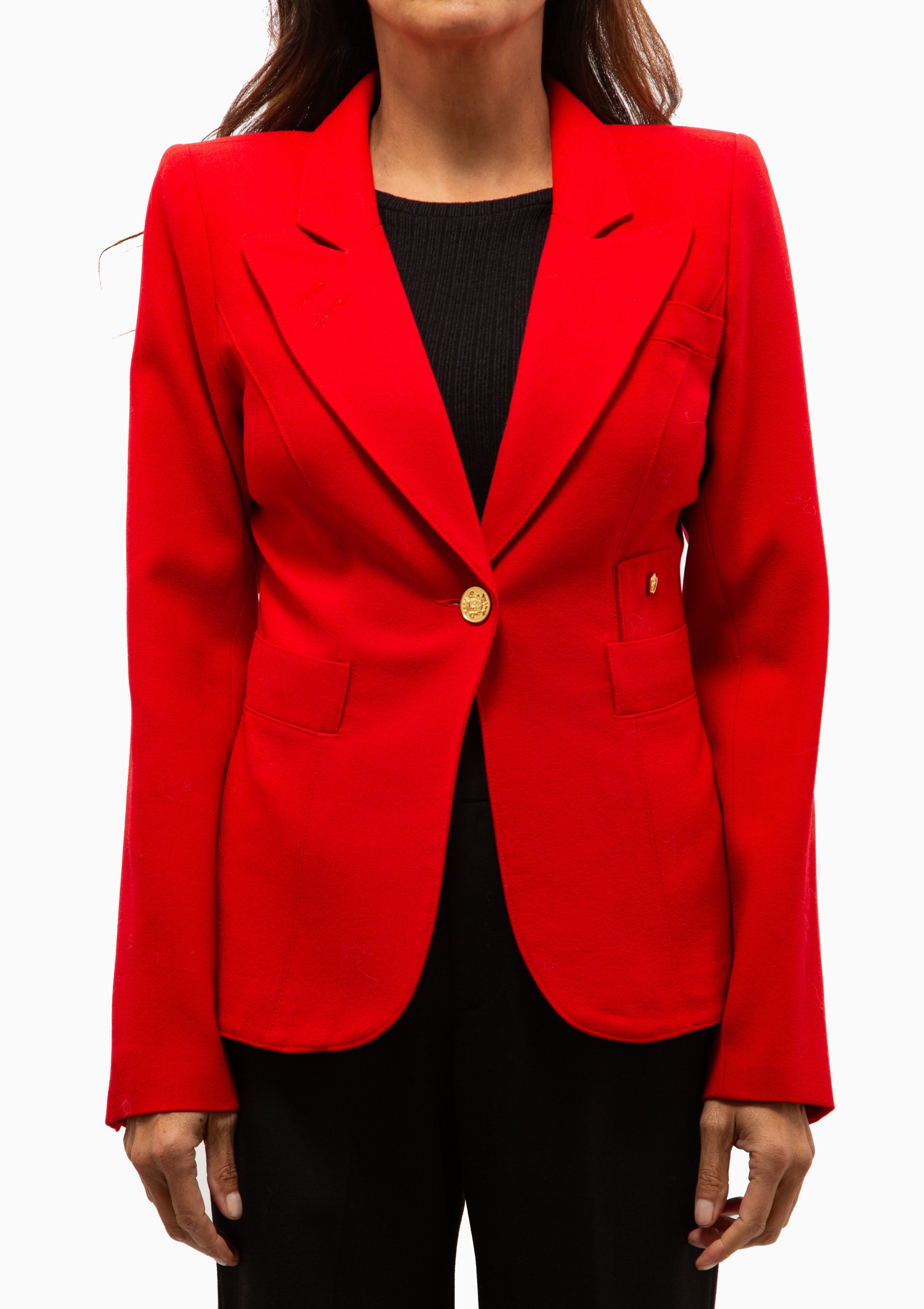 Classic Duchess Blazer | Red