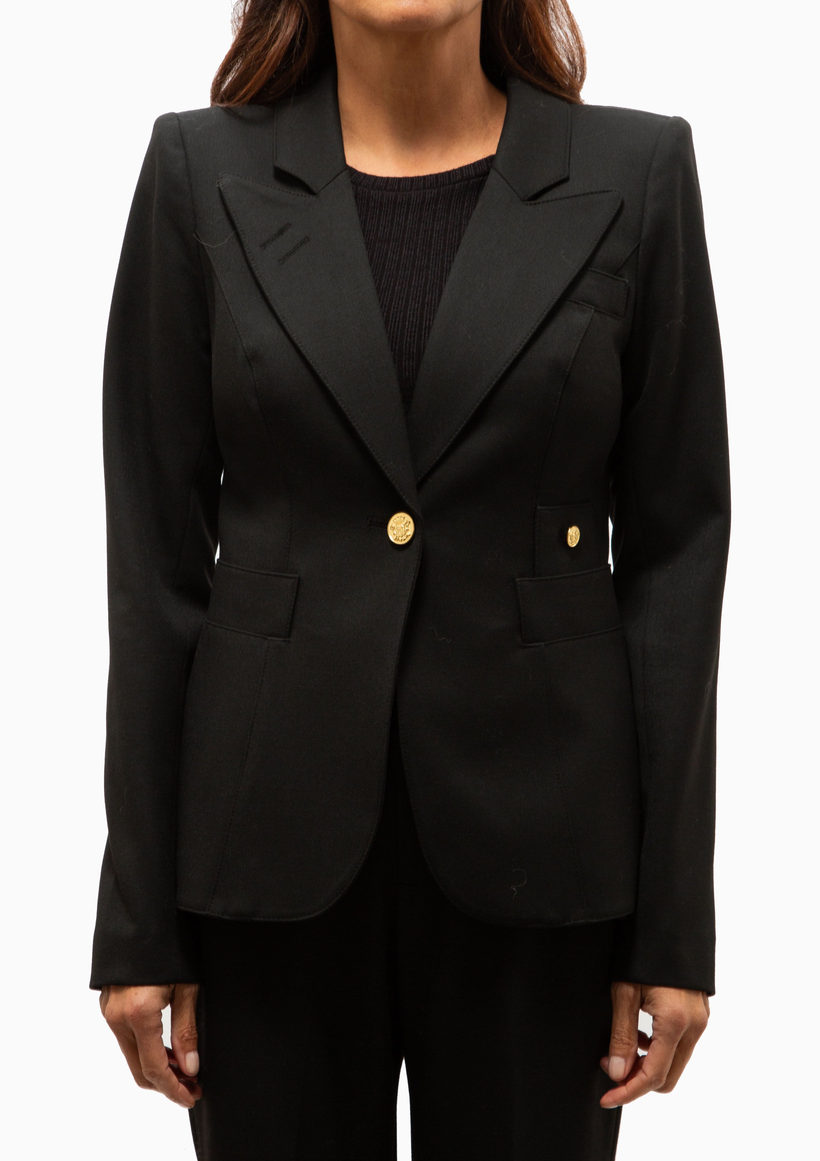 Classic Duchess Blazer | Deep Black