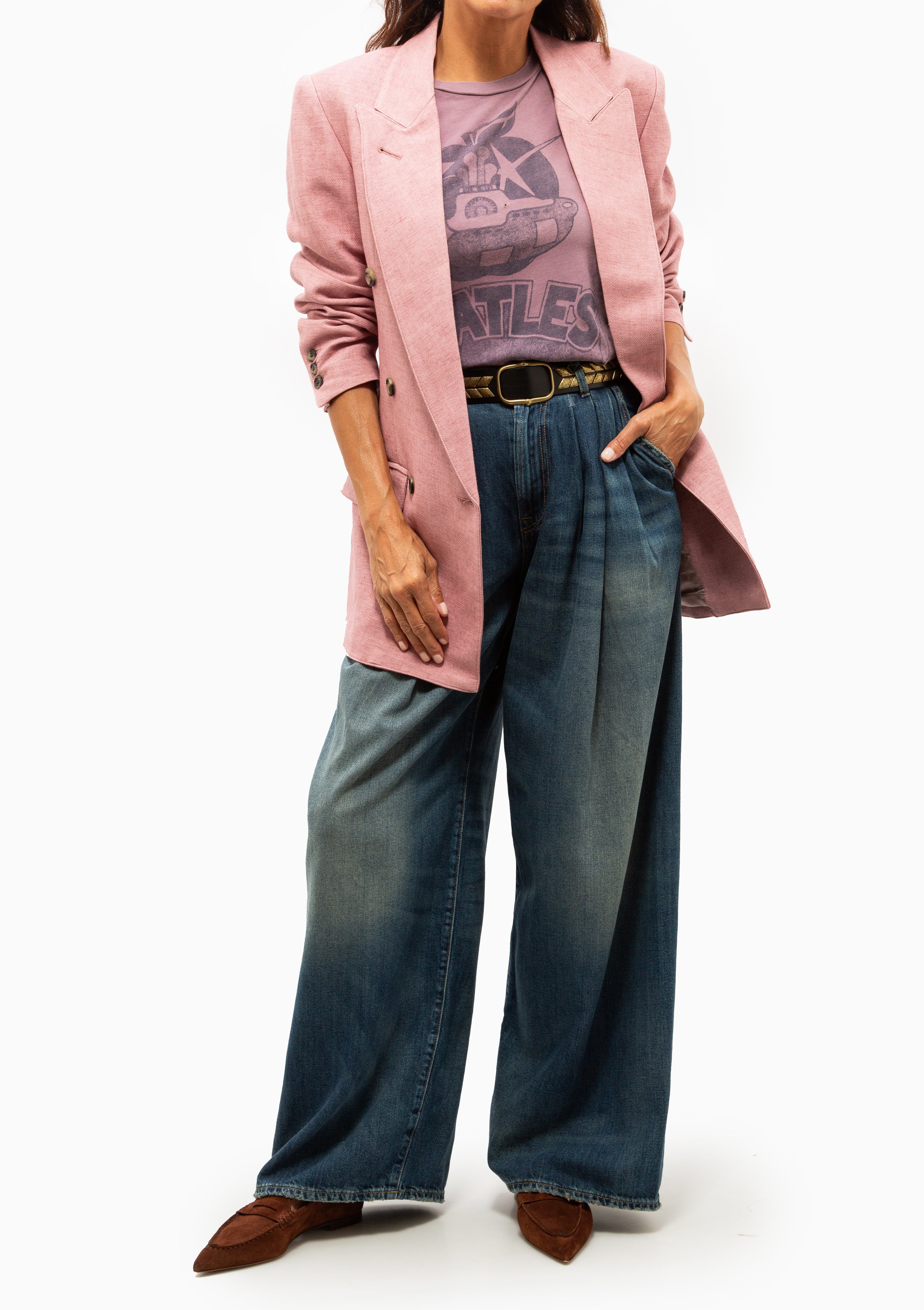DB Peaked Lapel Blazer | Dusty Rose