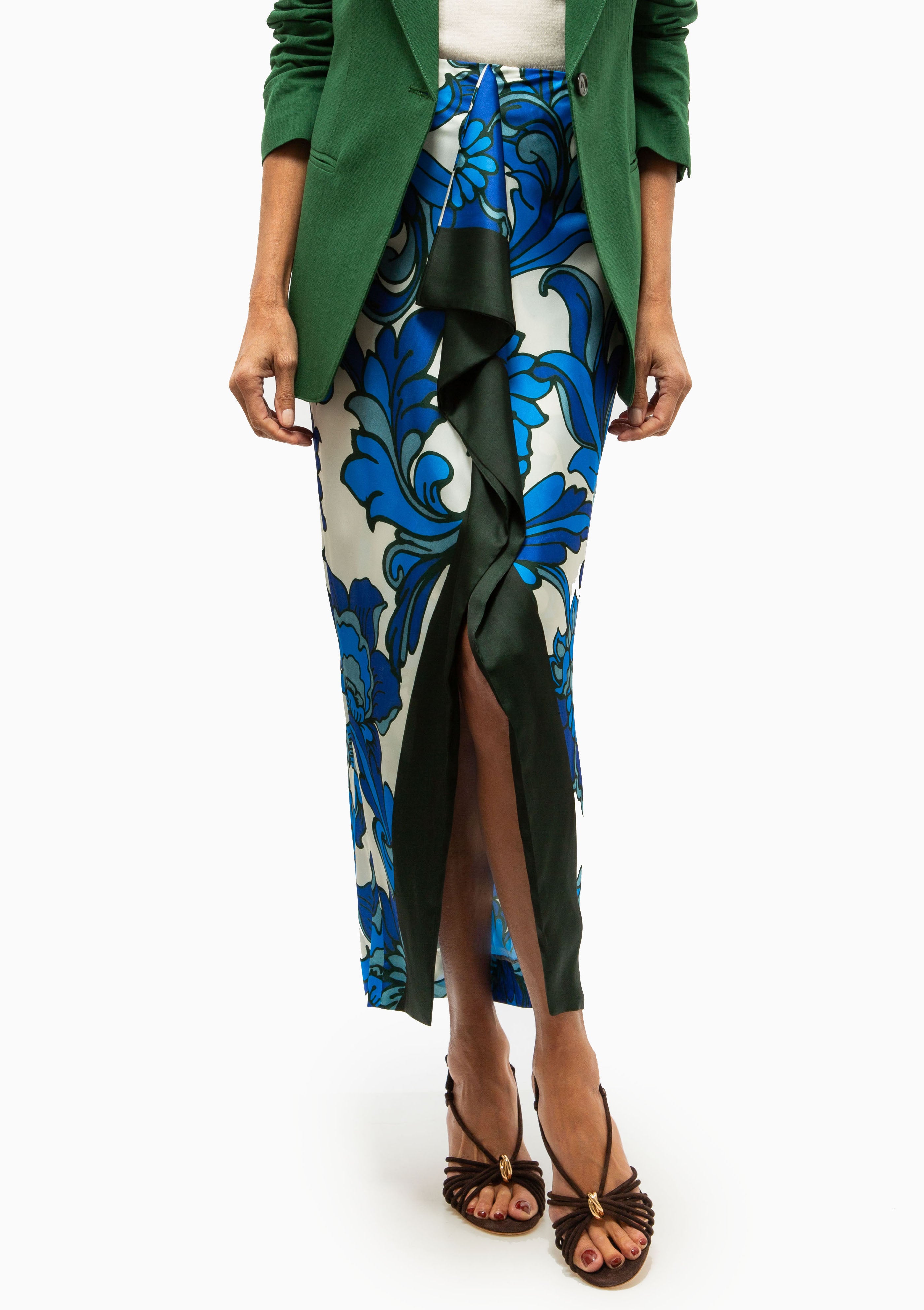 Front Ruffle Skirt | Aegean Multi