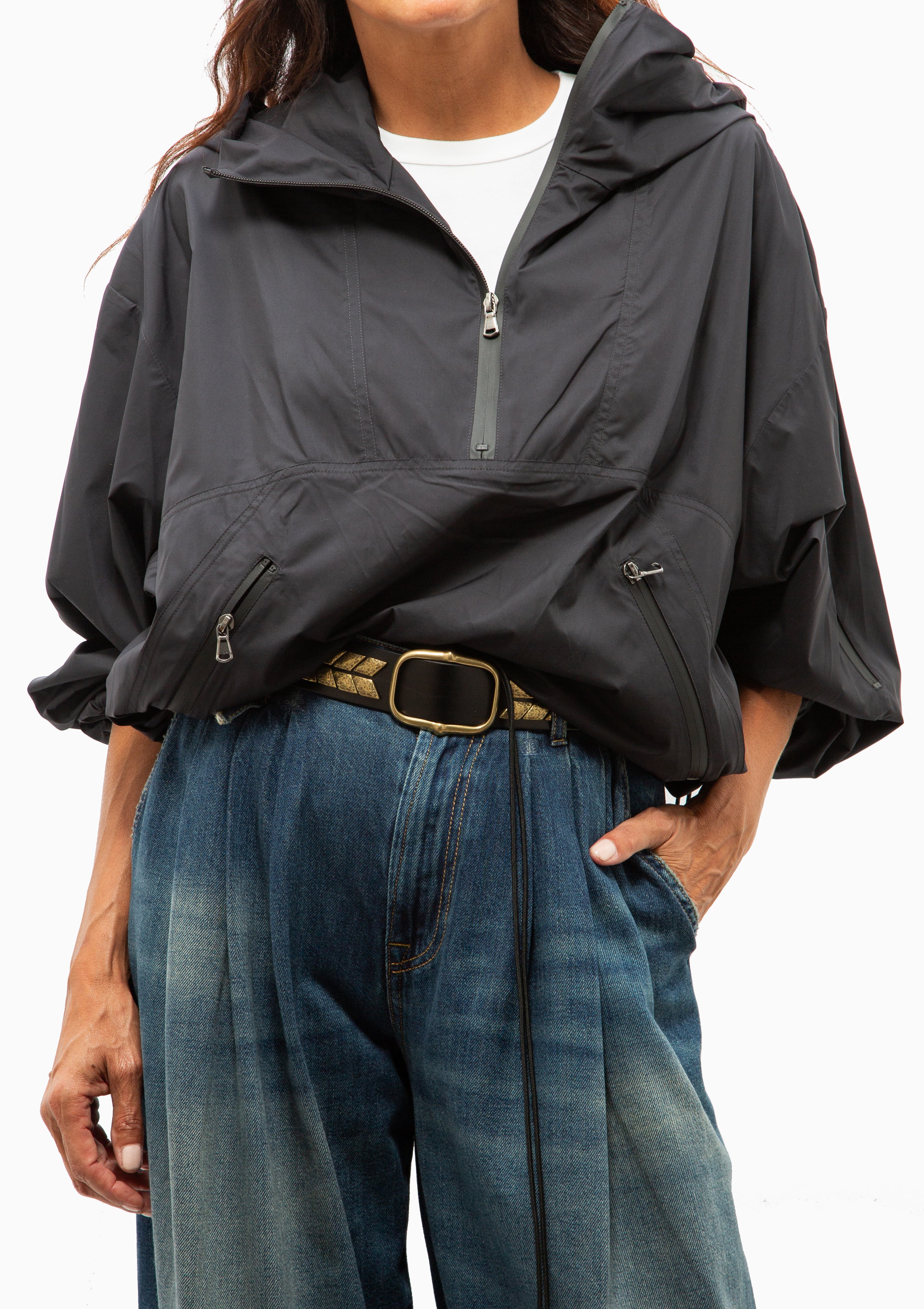 Over The Head Windbreaker | Carbon