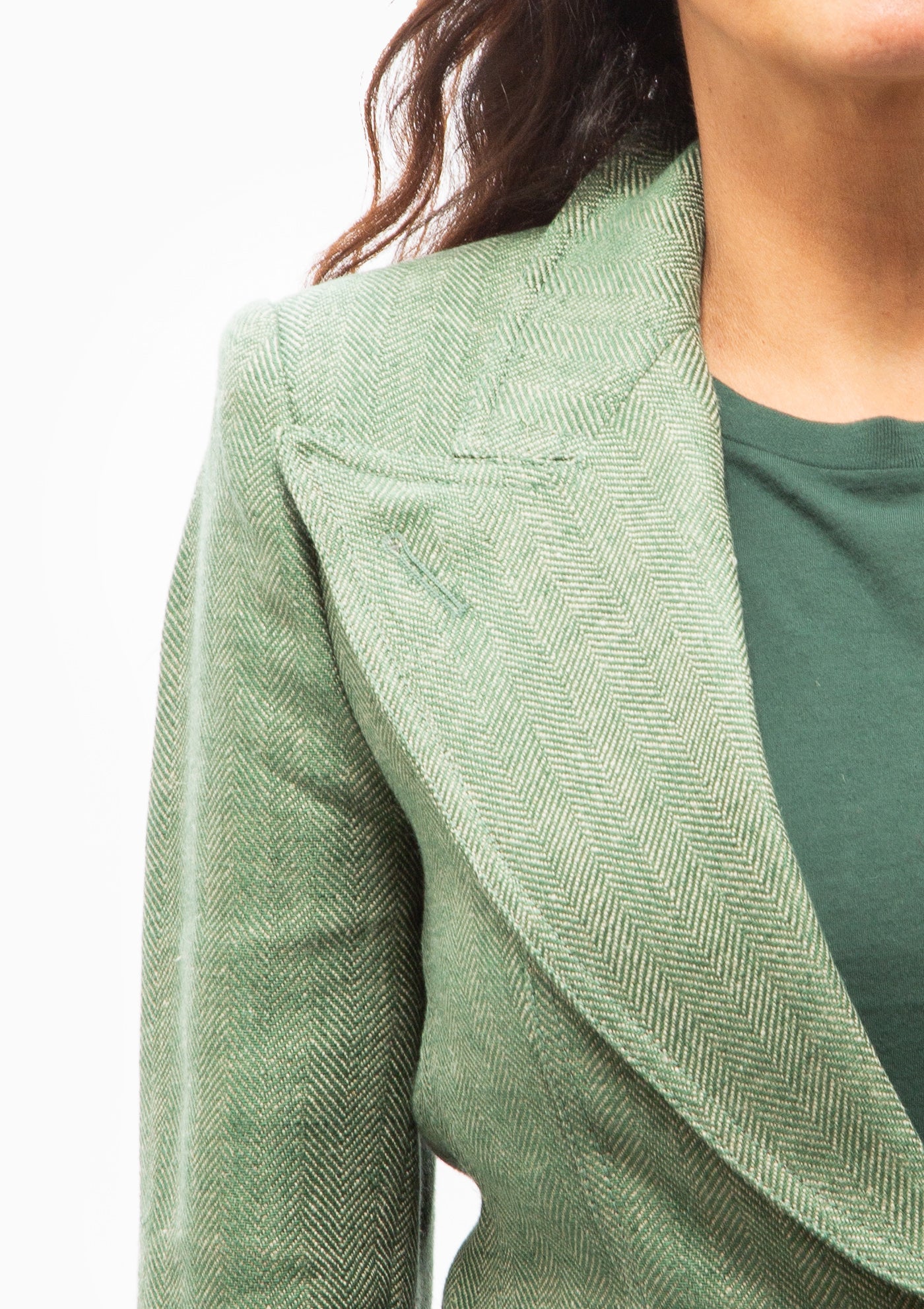 Patch Pocket Birkin Blazer | Sage Herringbone
