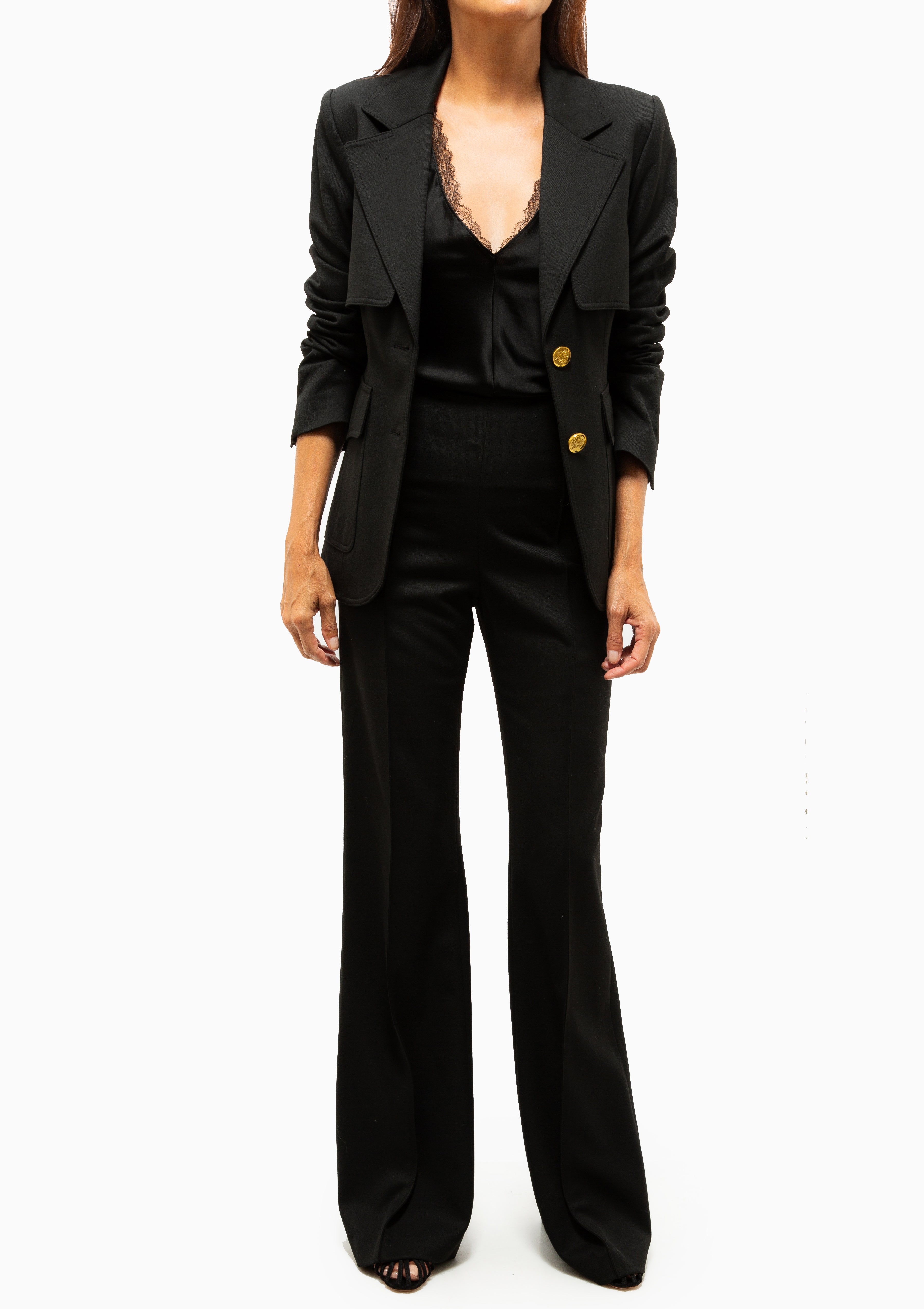 Storm Flap Blazer | Deep Black