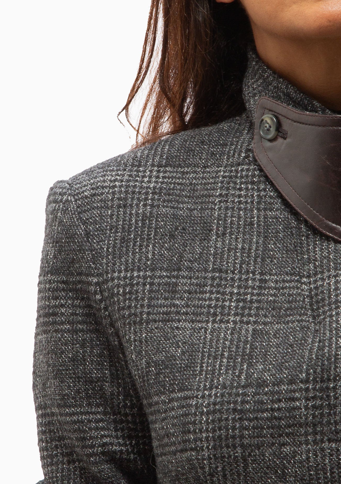 Tailored Boyfriend Blazer | Charcoal Glen Check