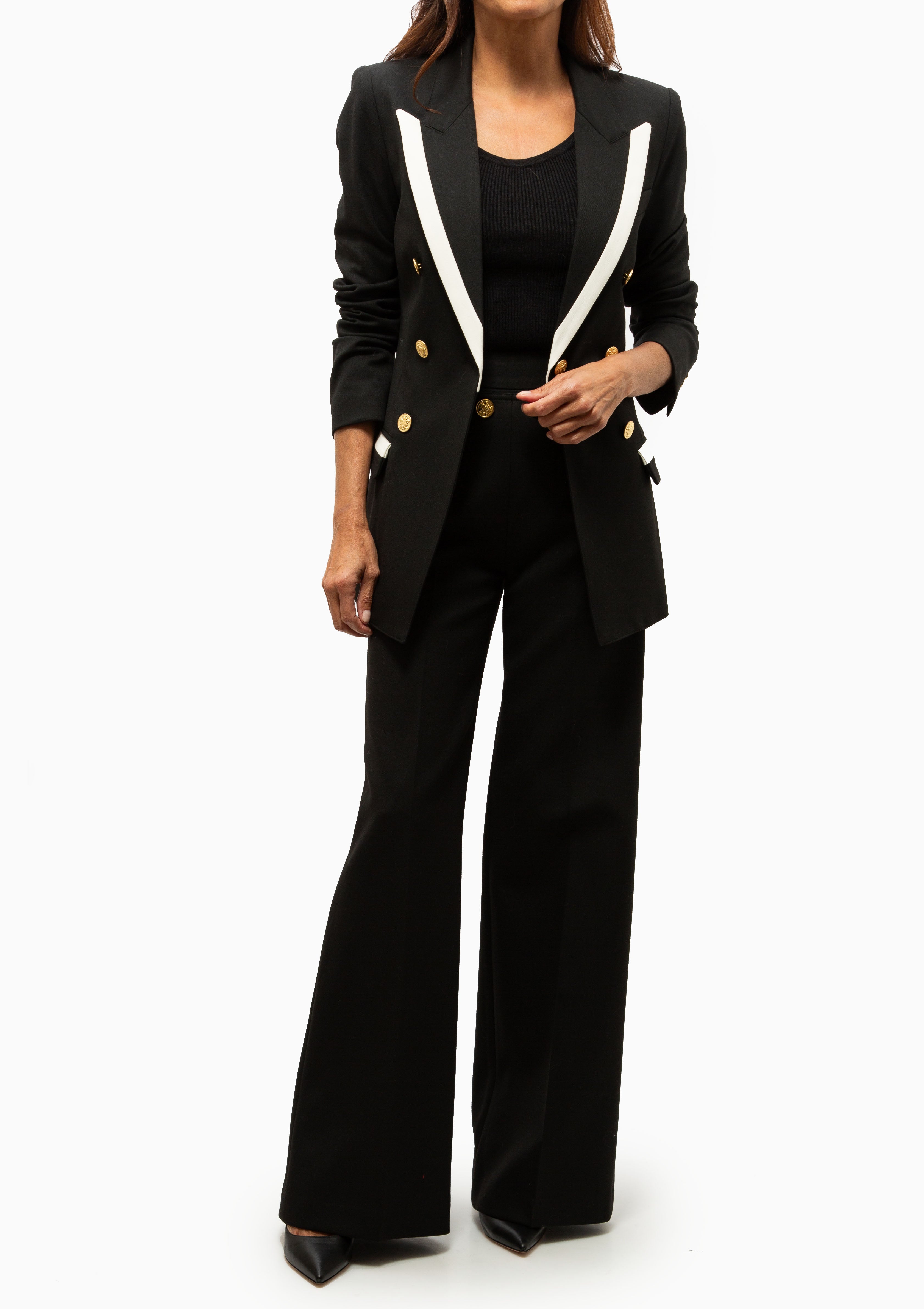 Taped Not a DB Blazer | Deep Black With Chalk