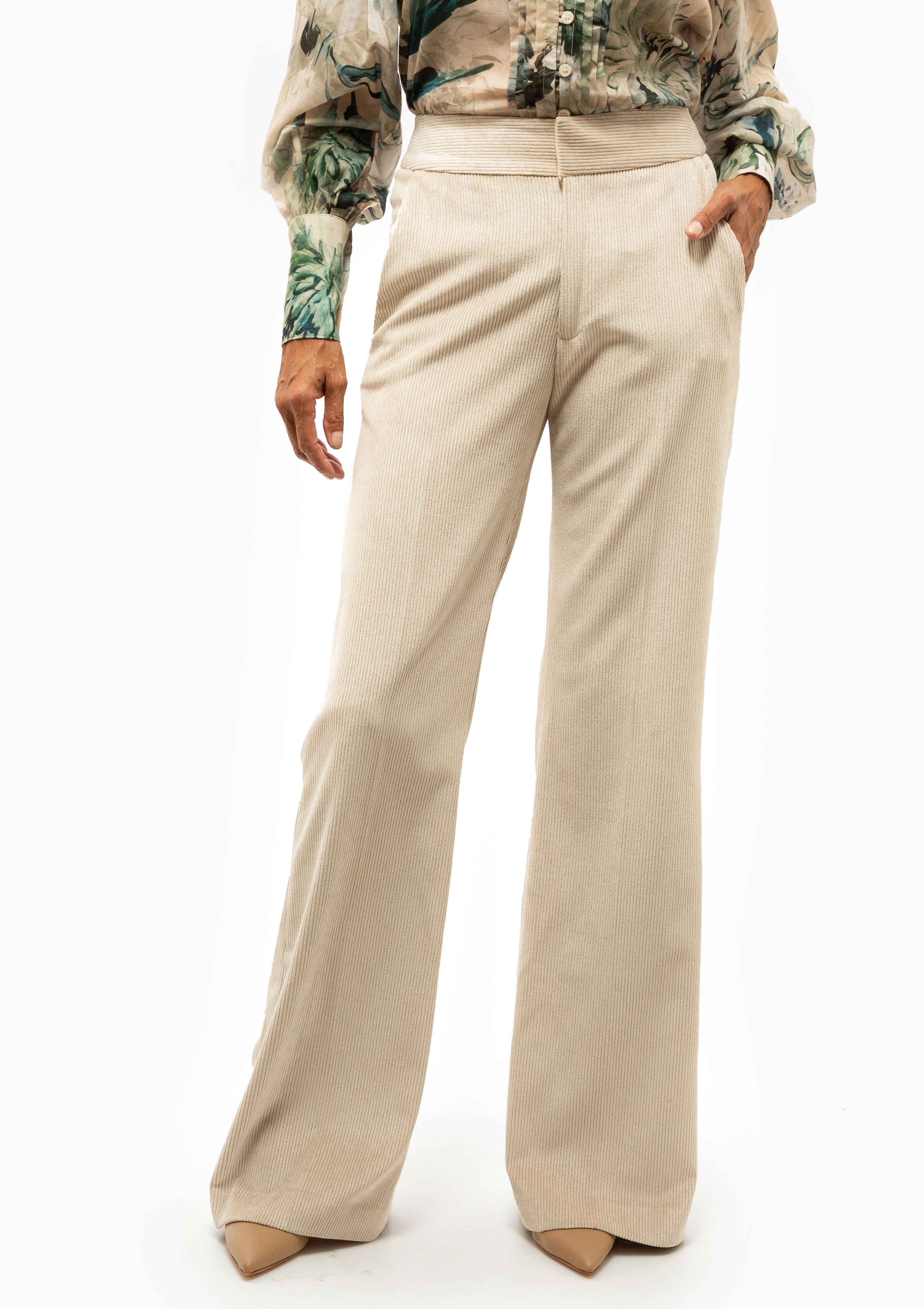 Wide Leg Trouser | Birch Corduroy