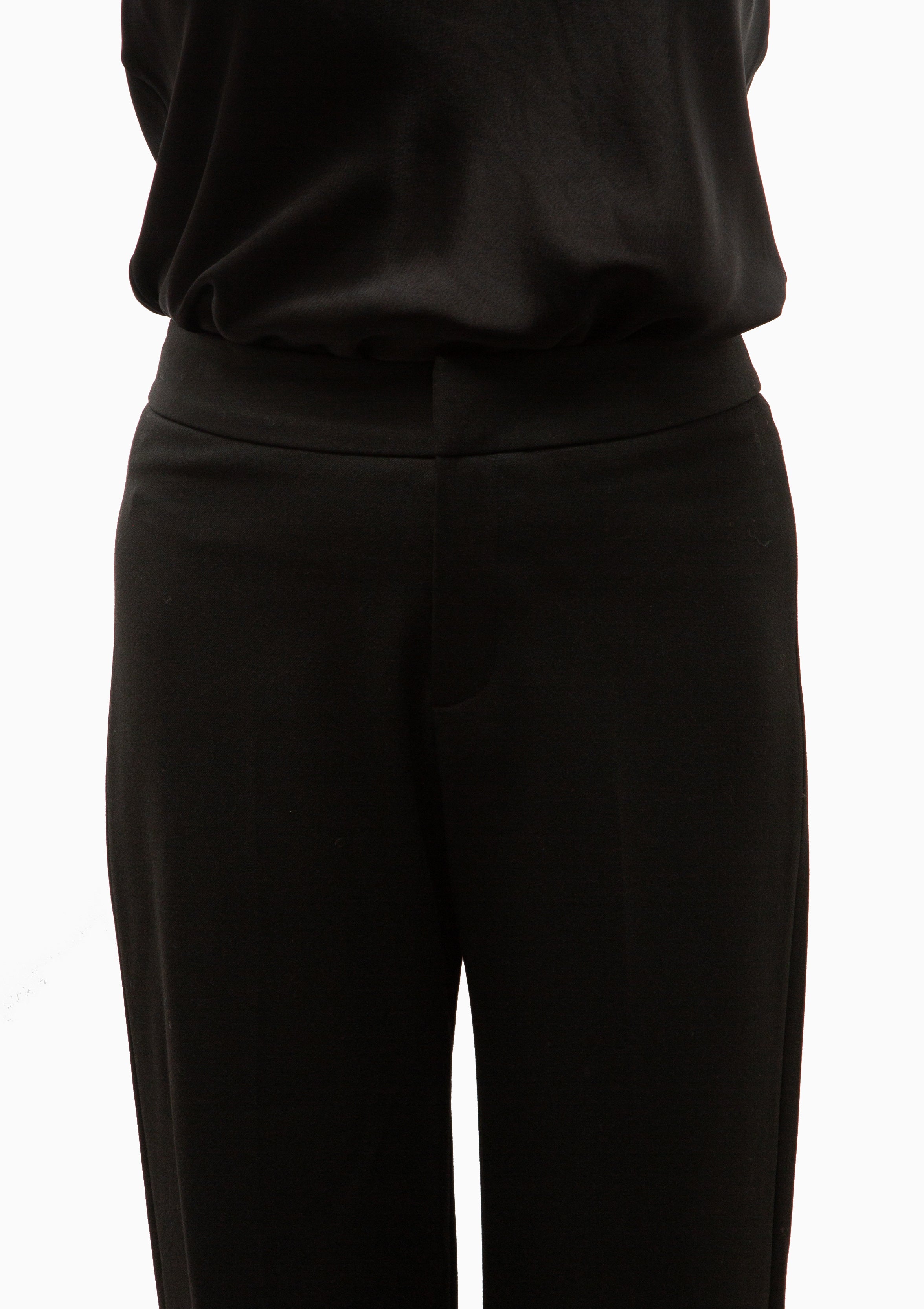 Berlin Cropped Straight Leg Pant | Deep Black