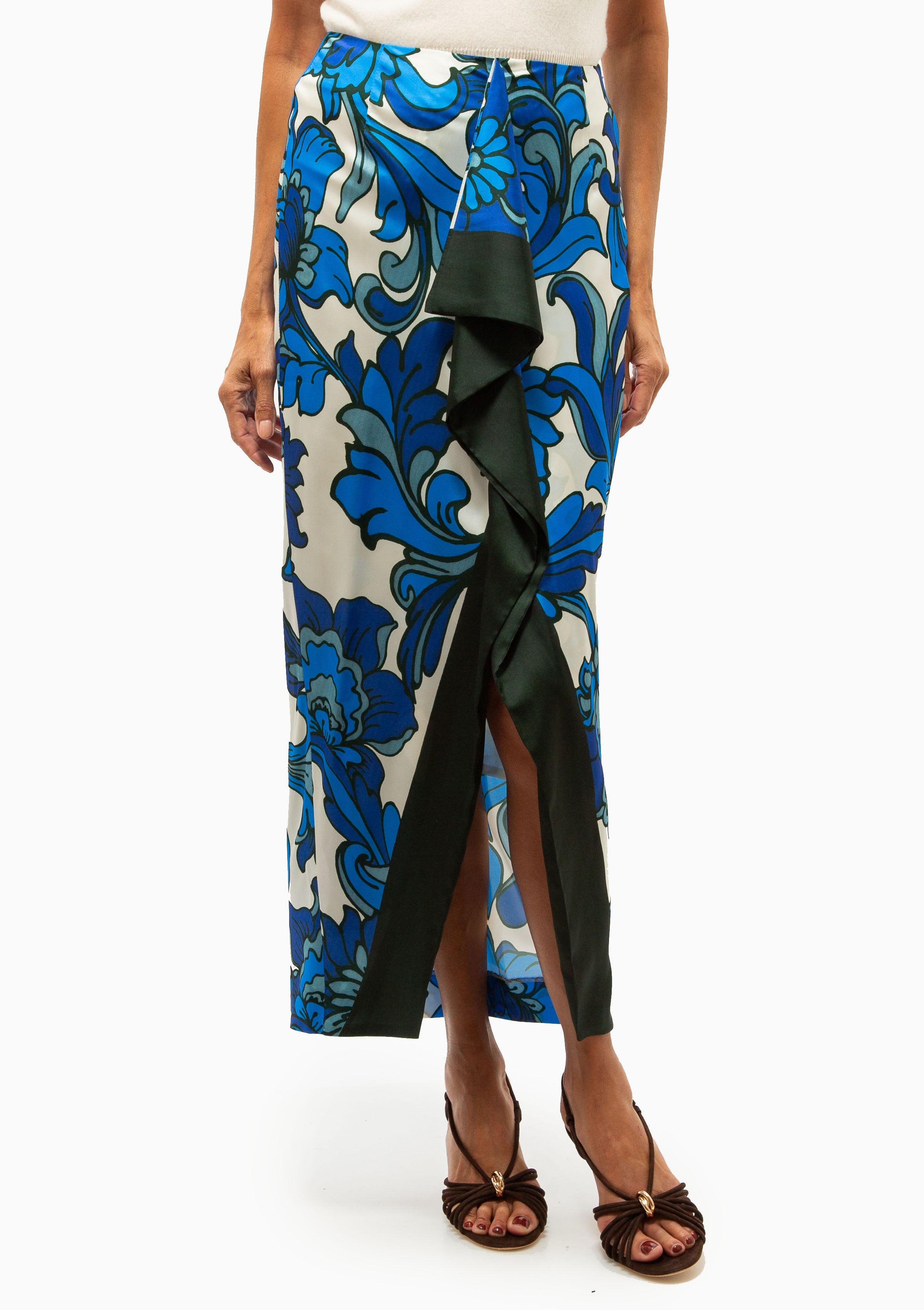 Front Ruffle Skirt | Aegean Multi