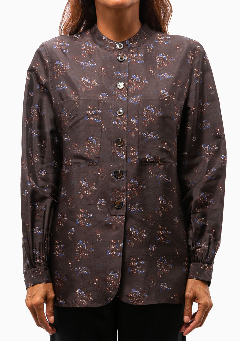 Laure Shirt | Prune/Bleu