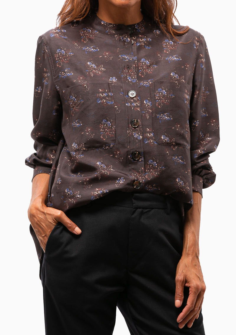 Laure Shirt | Prune/Bleu