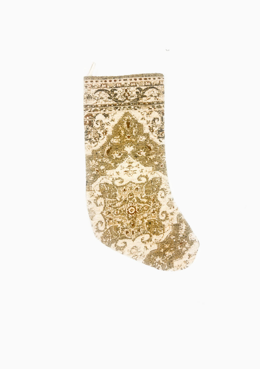 Persian Rug Pattern Stocking | Natural