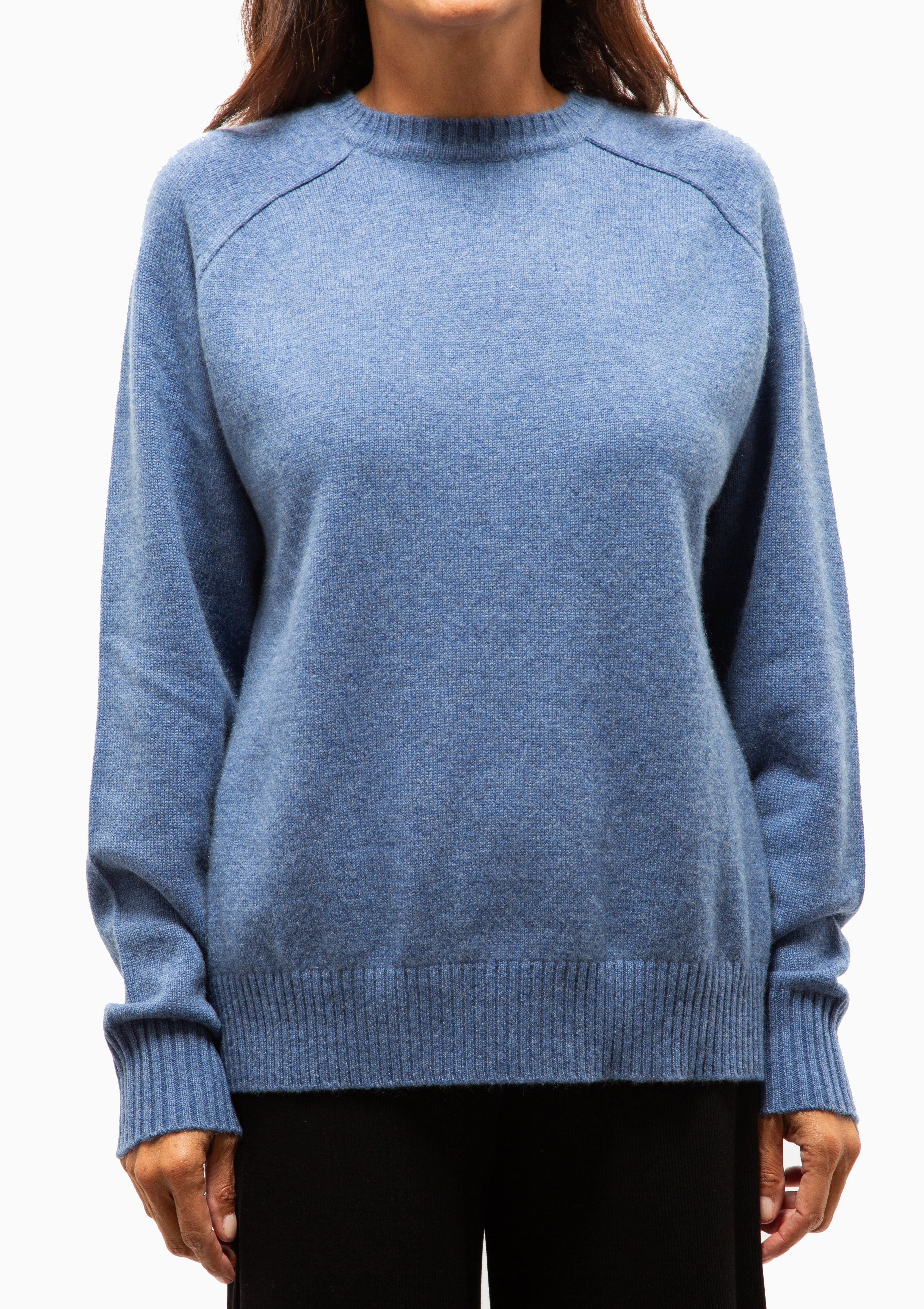 Cashmere Classic Crew Sweater | Denim Blue