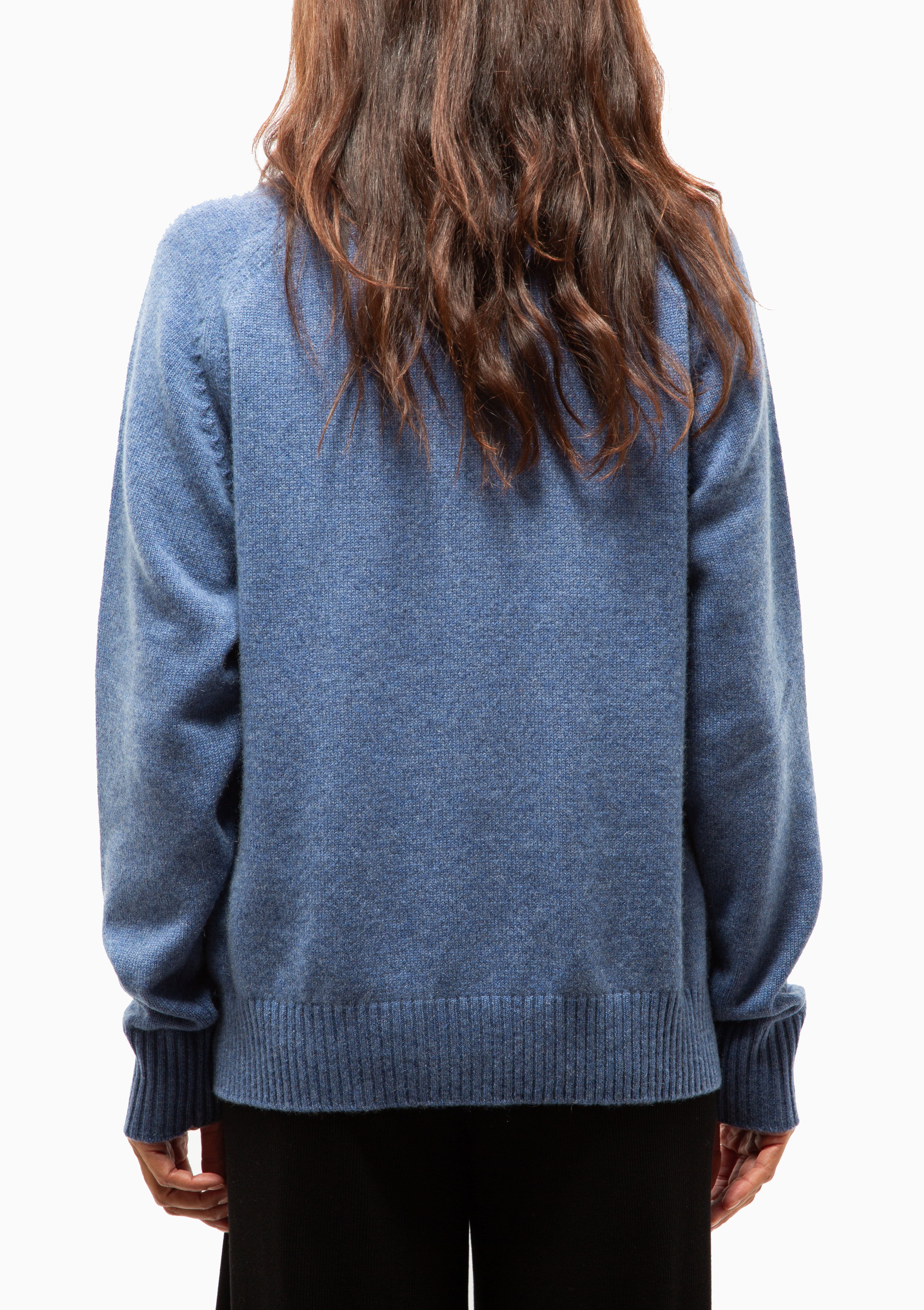 Cashmere Classic Crew Sweater | Denim Blue