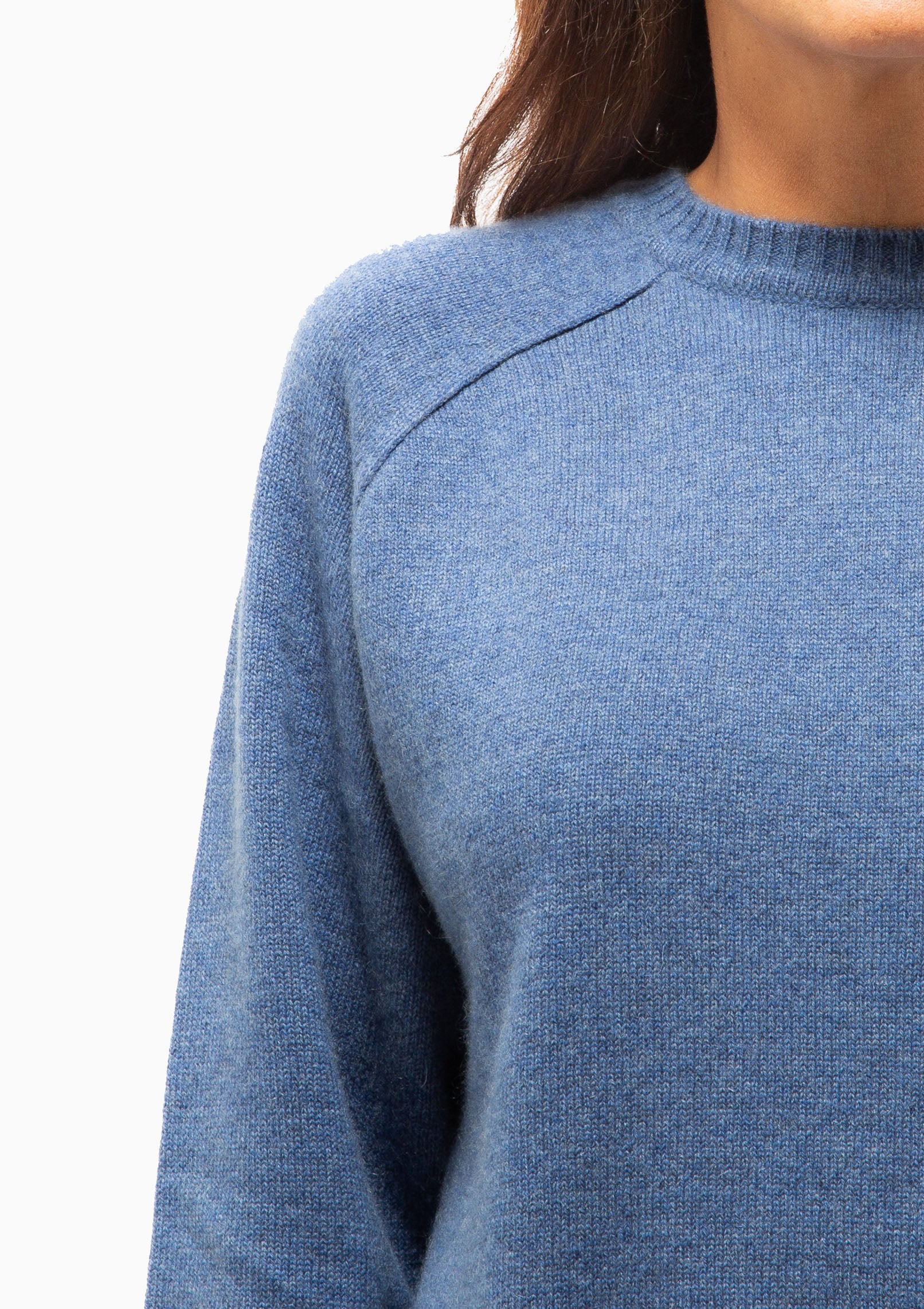 Cashmere Classic Crew Sweater | Denim Blue
