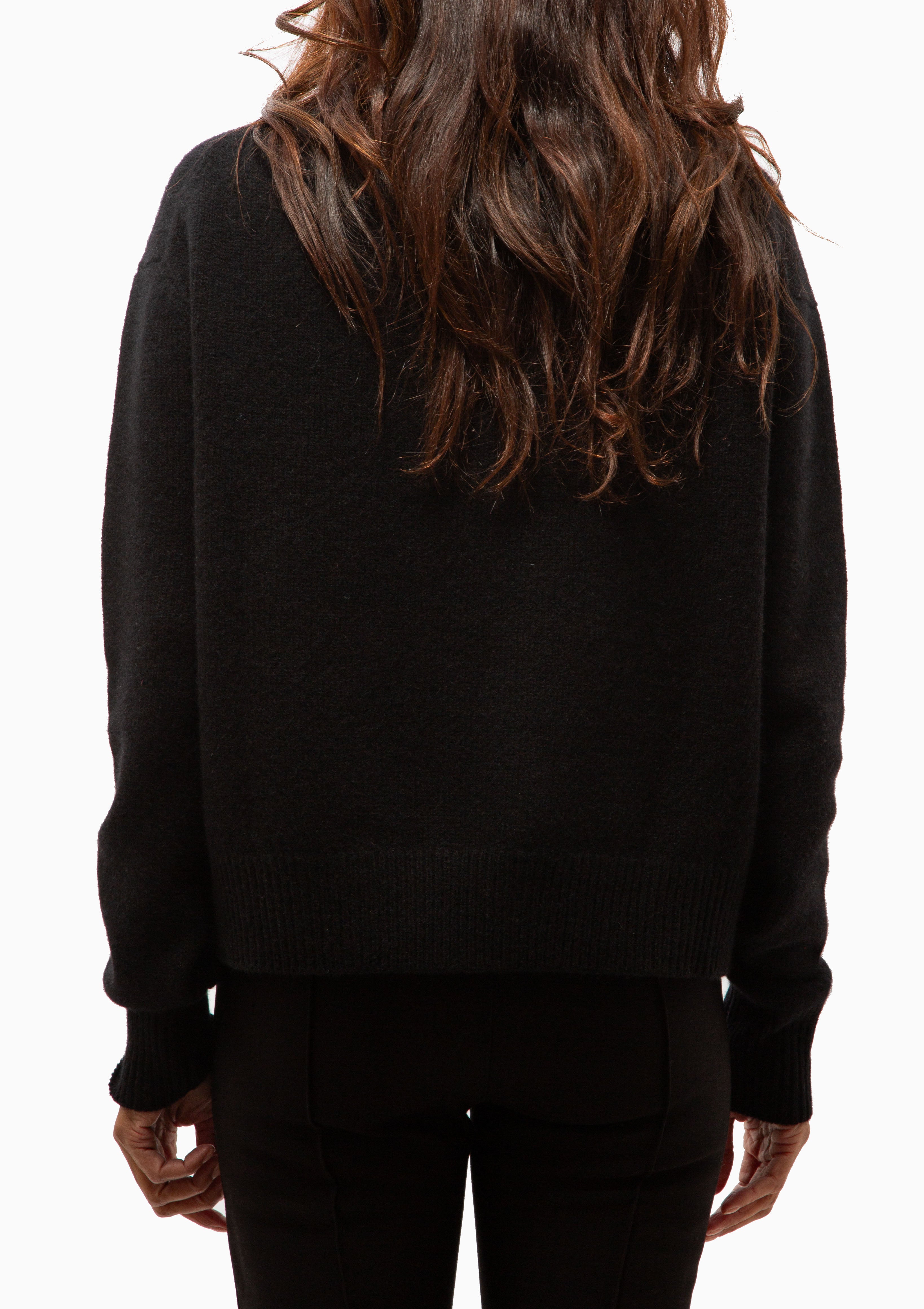 Cashmere Long Sleeve Turtleneck | Black