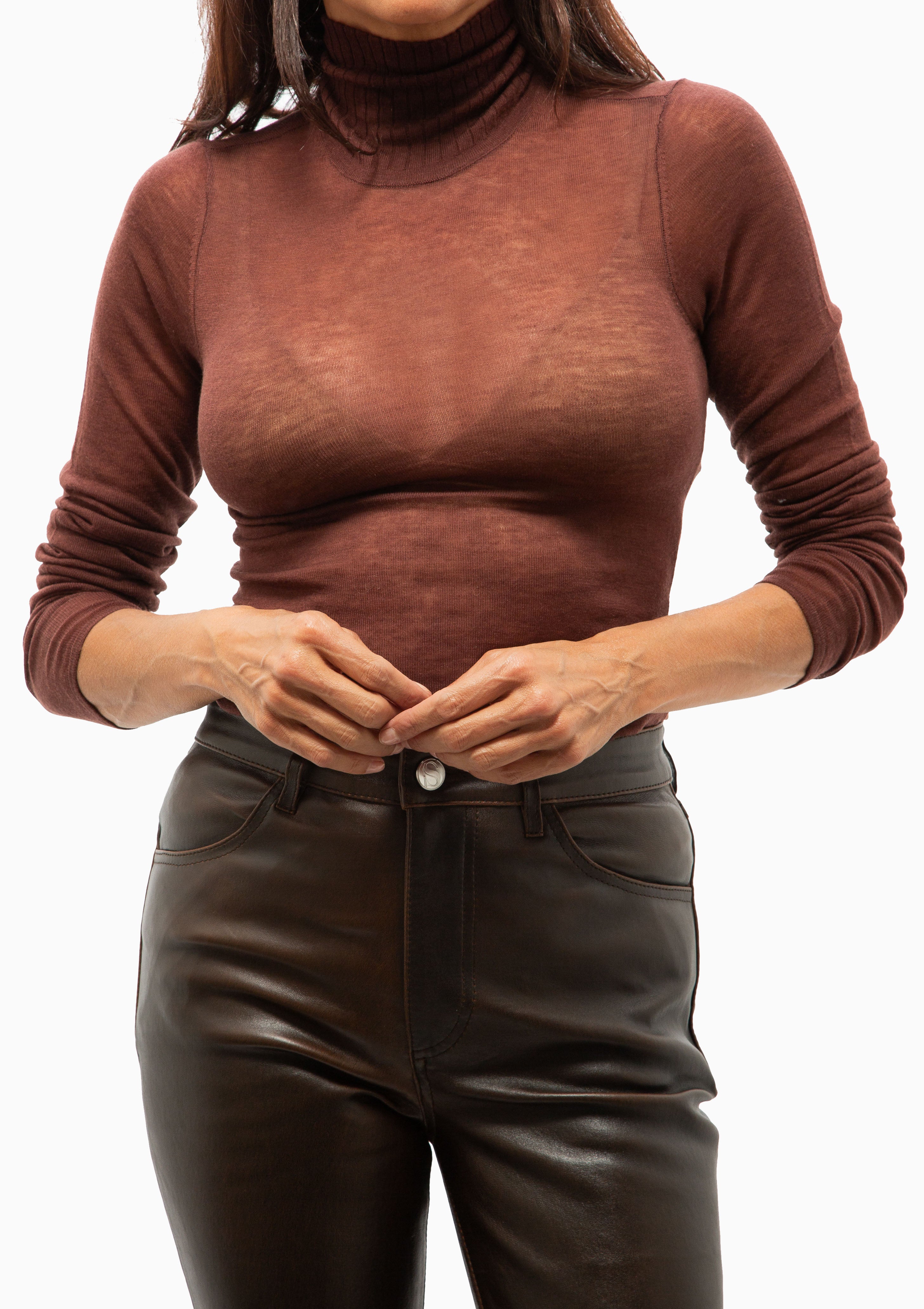 Cashmere Mock Neck | Americano
