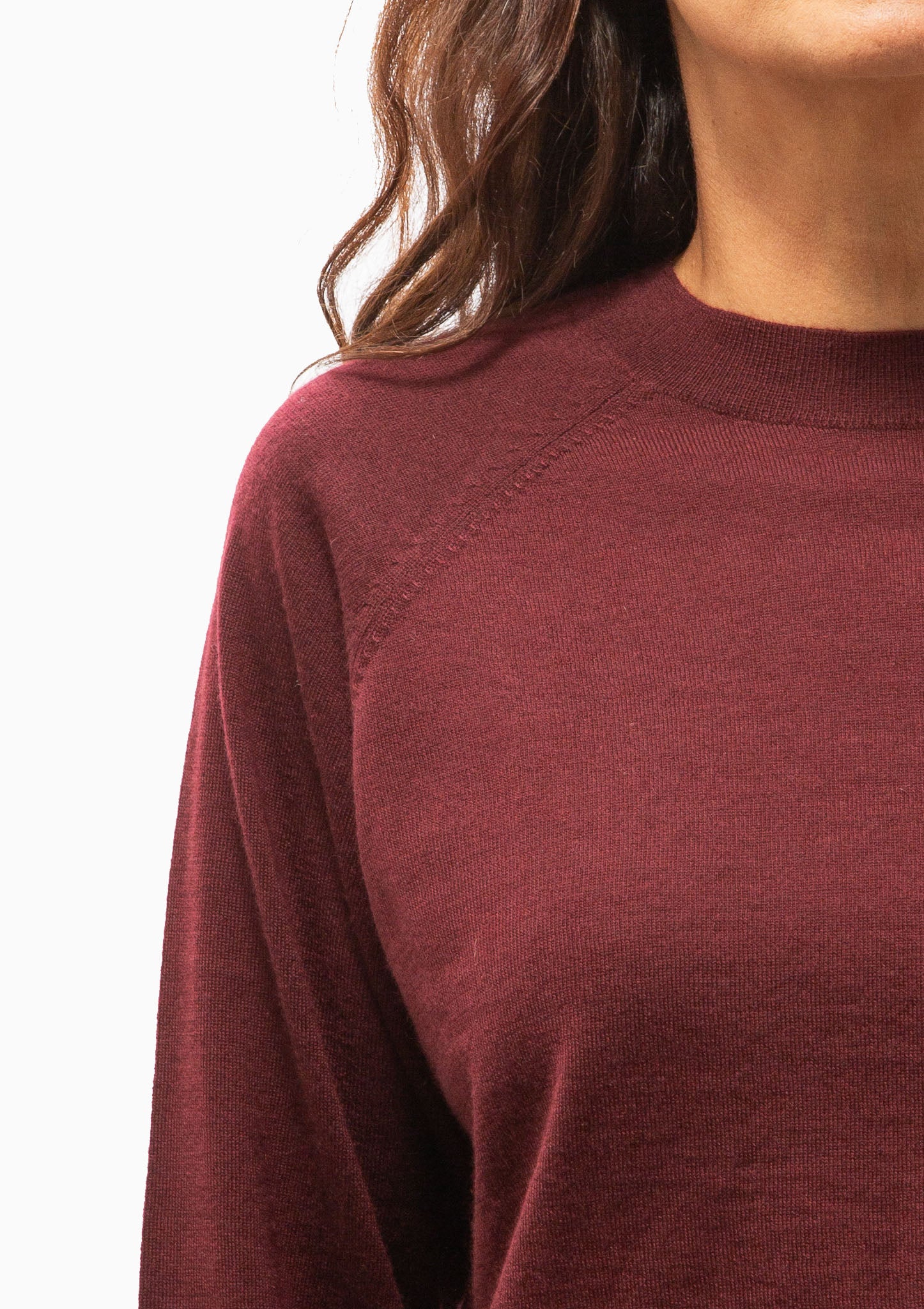 Cashmere Raglan Sweater | Wine
