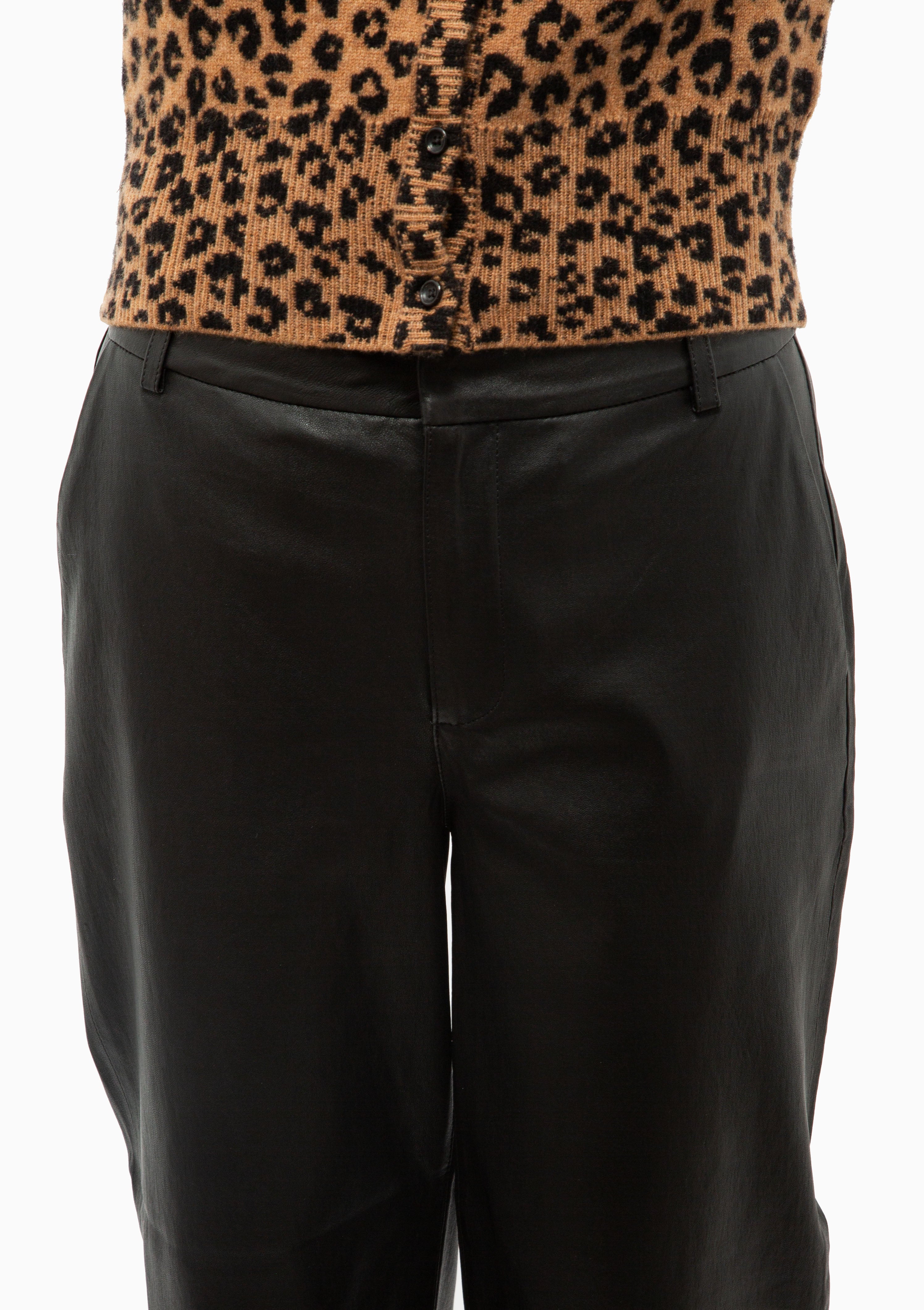 Cropped Baggy Lowrise Trousers | Black