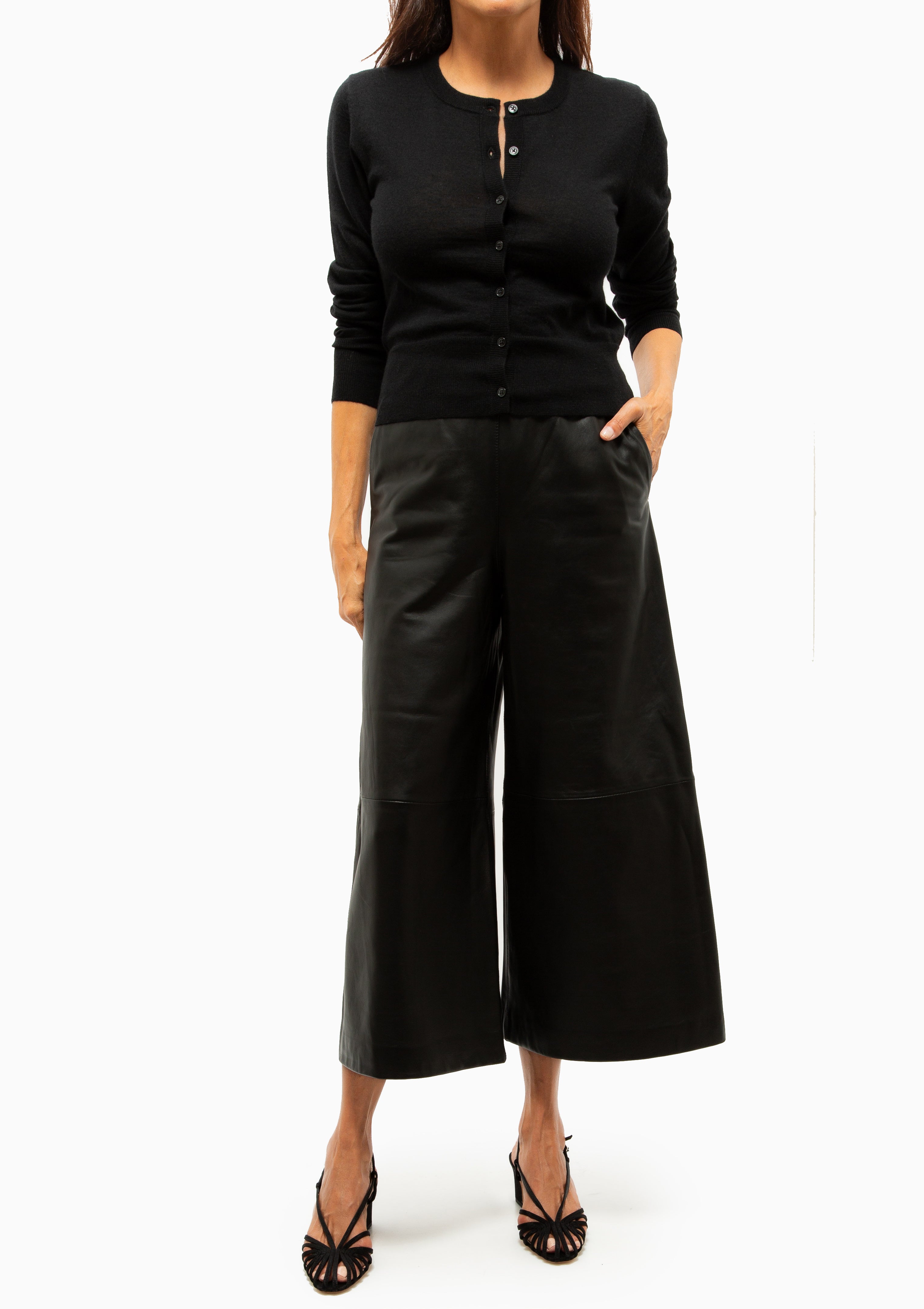 Leather Culotte | Black