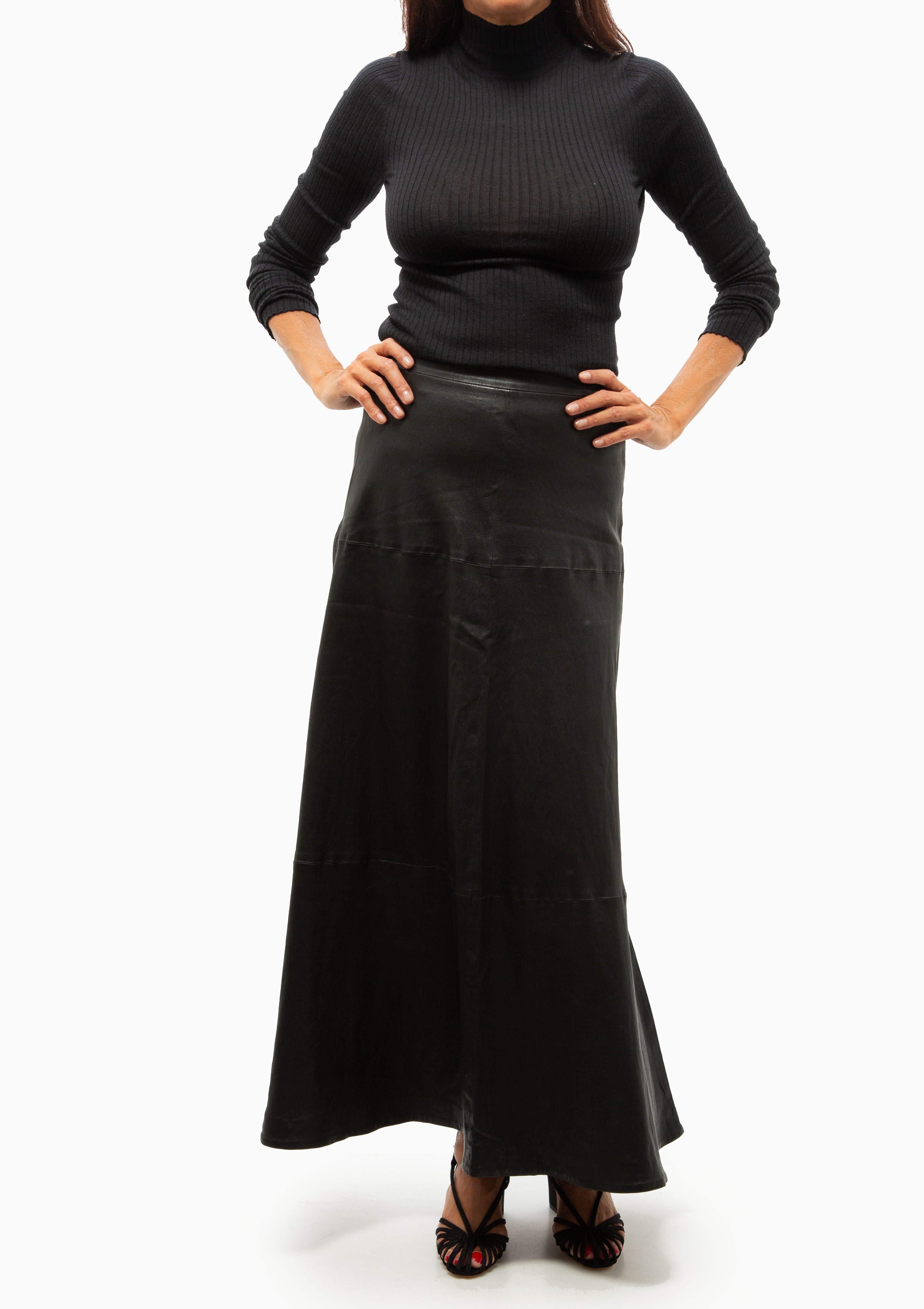 Leather Julia Skirt | Black