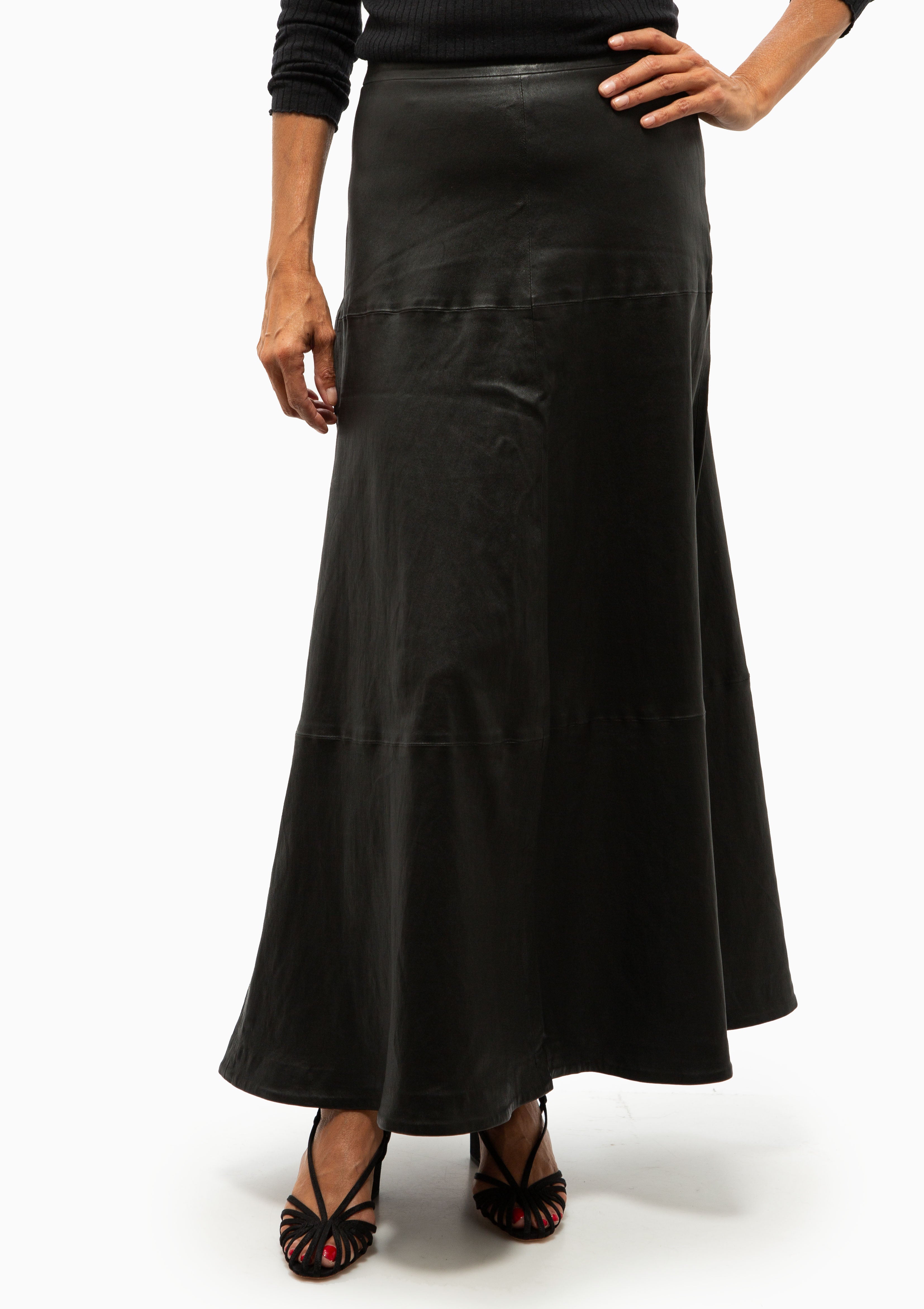 Leather Julia Skirt | Black