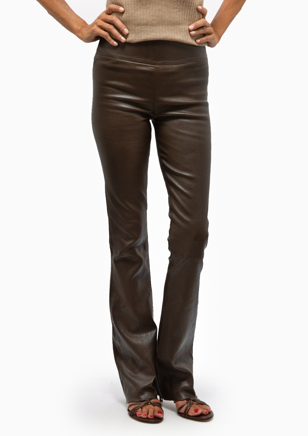 Leather Micro Flare | Americano