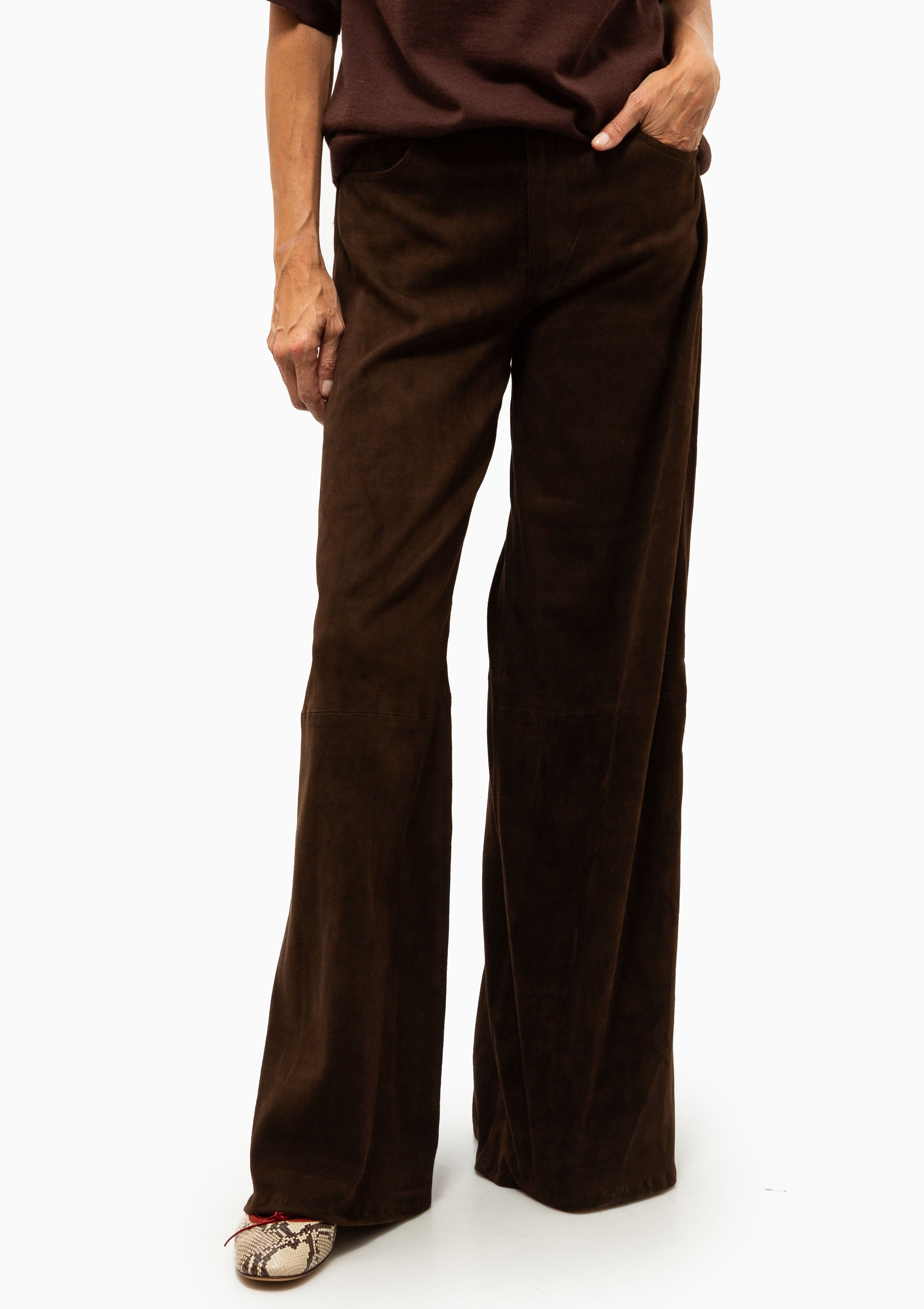 Suede 5 Pocket Wide Leg | Americano