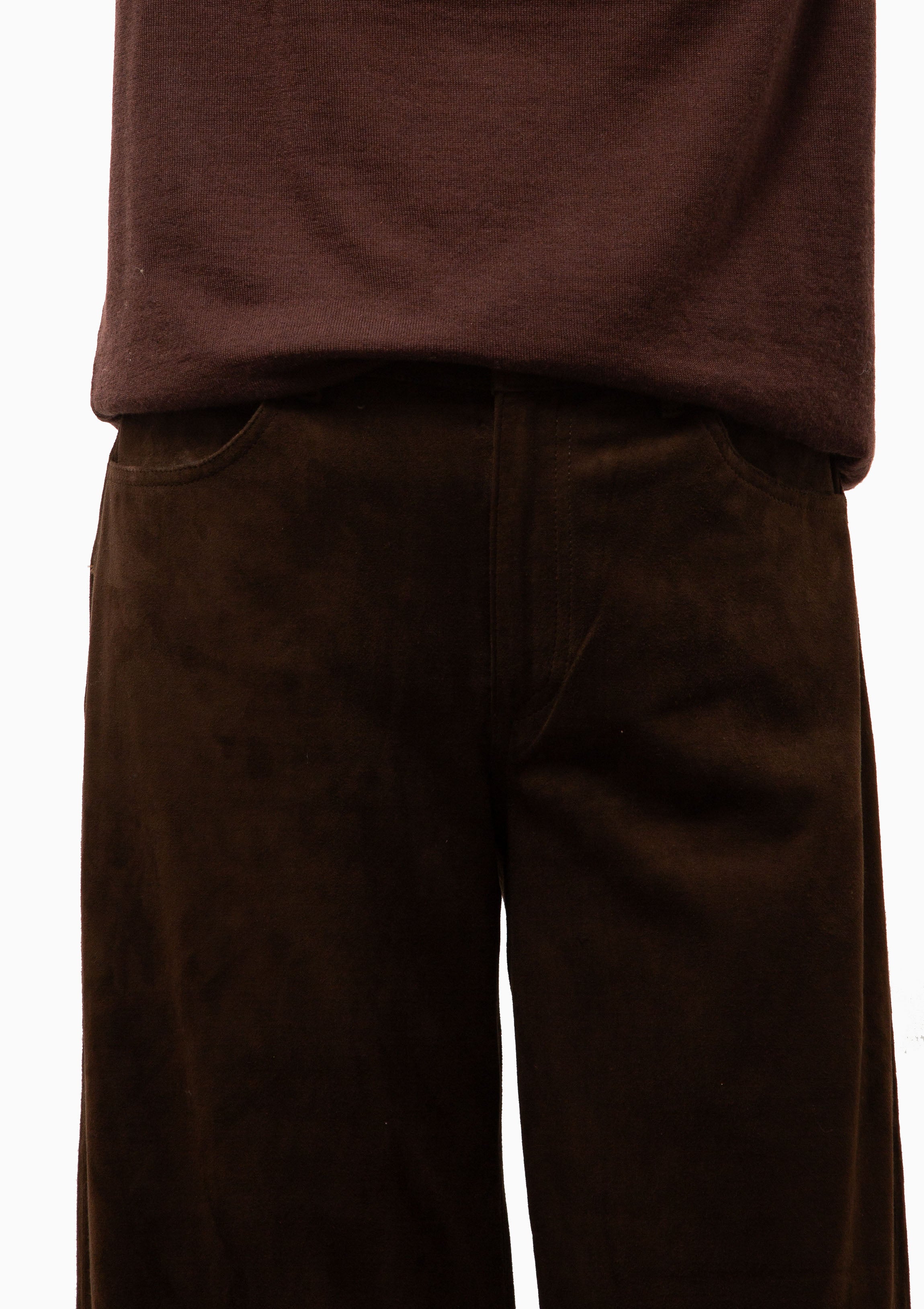 Suede 5 Pocket Wide Leg | Americano