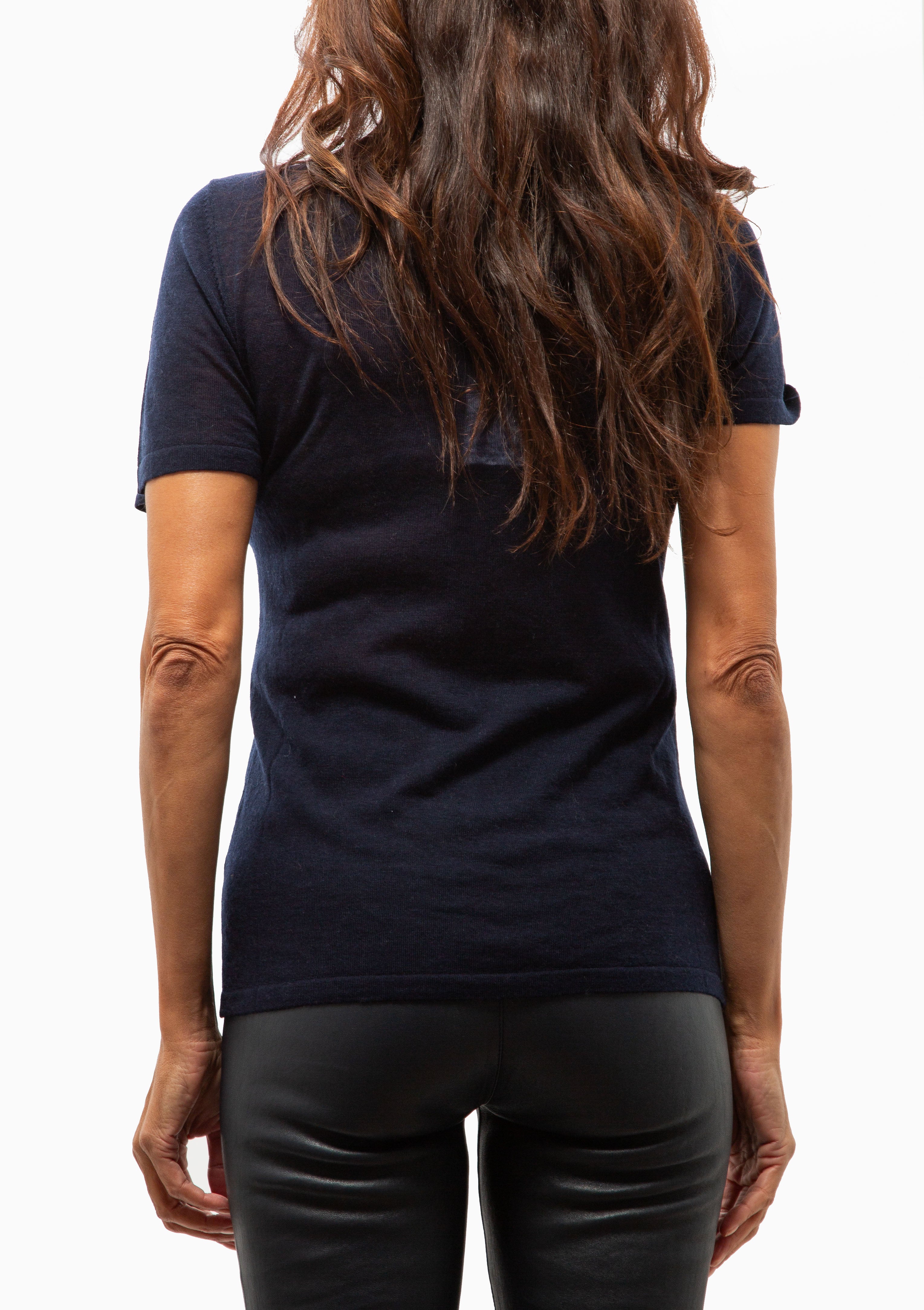 Tissue Cashmere Classic Tee | Navy
