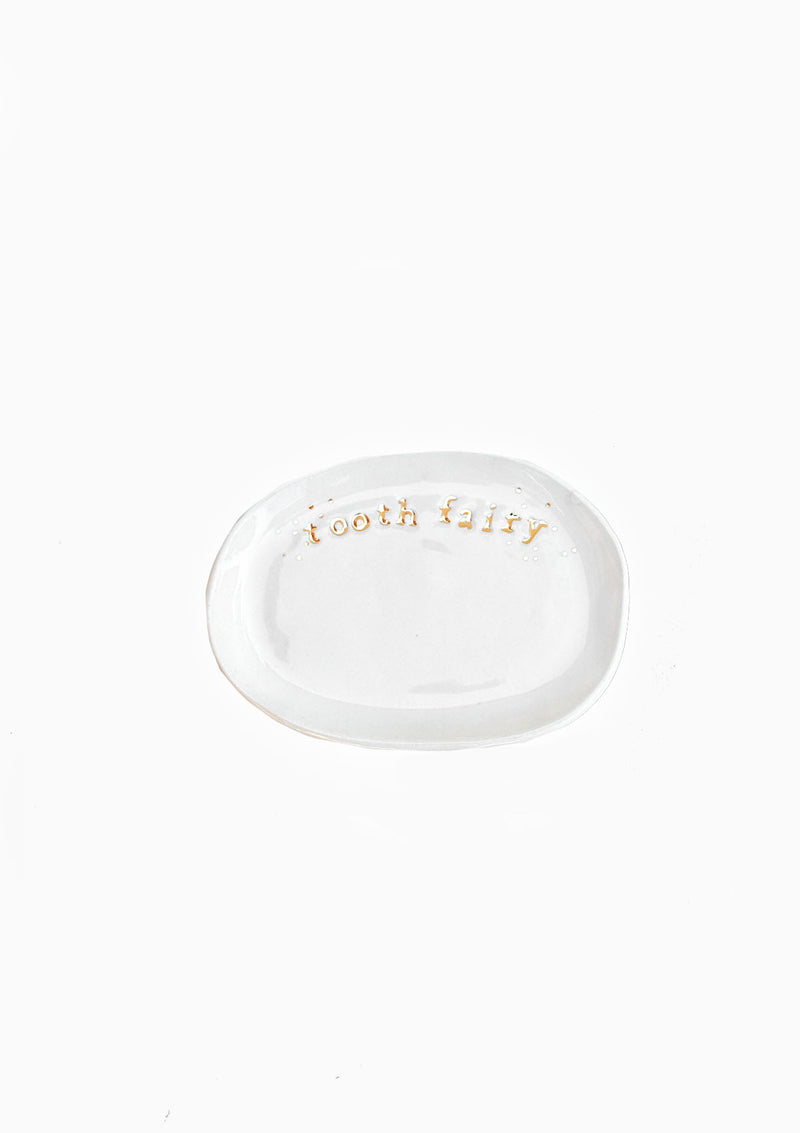 Tooth Fairy Dish | White/Gold