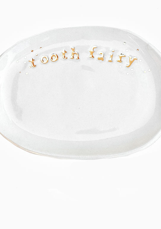 Tooth Fairy Dish | White/Gold