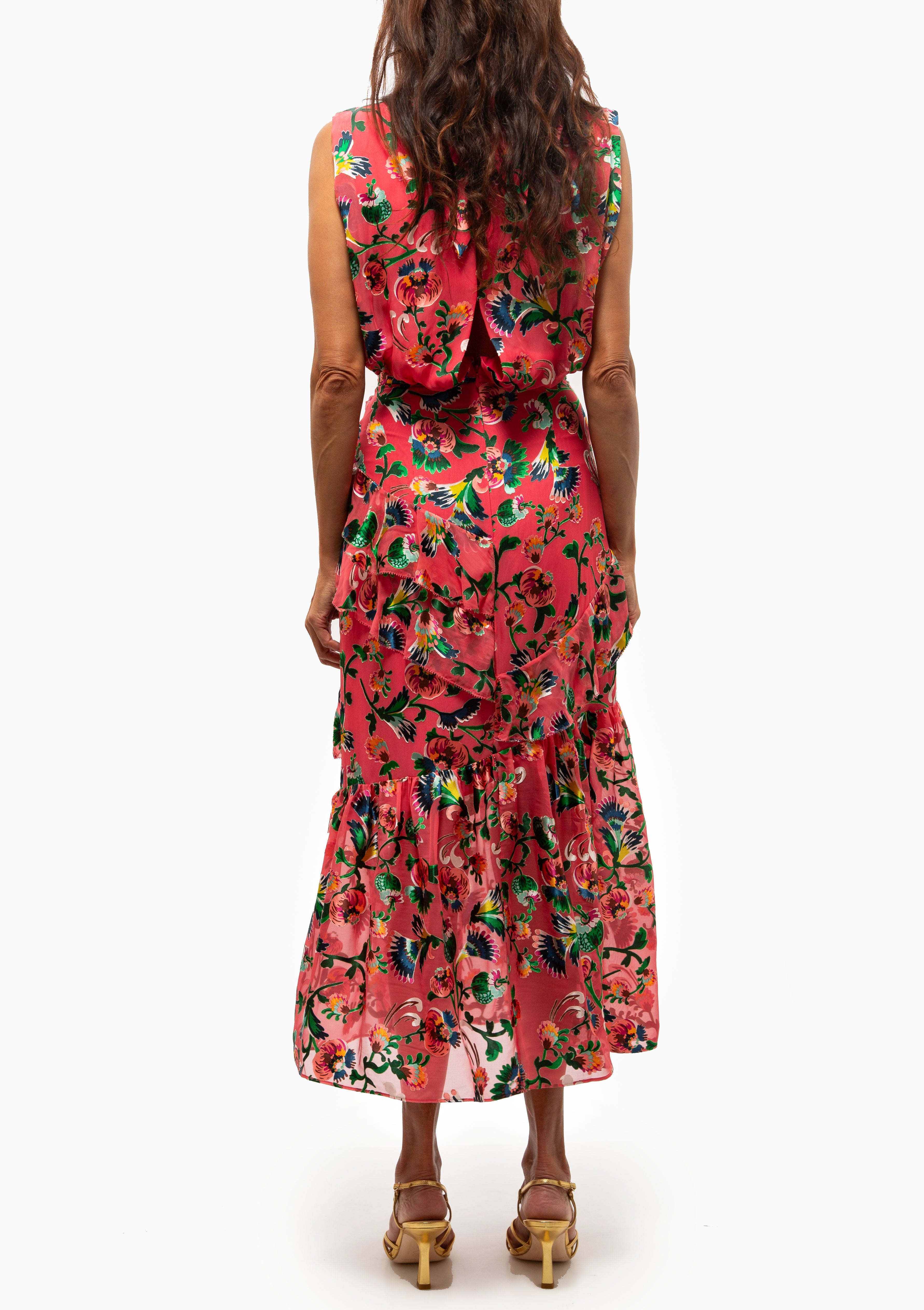Fleur Ruffle Dress | Saffier Raspberry
